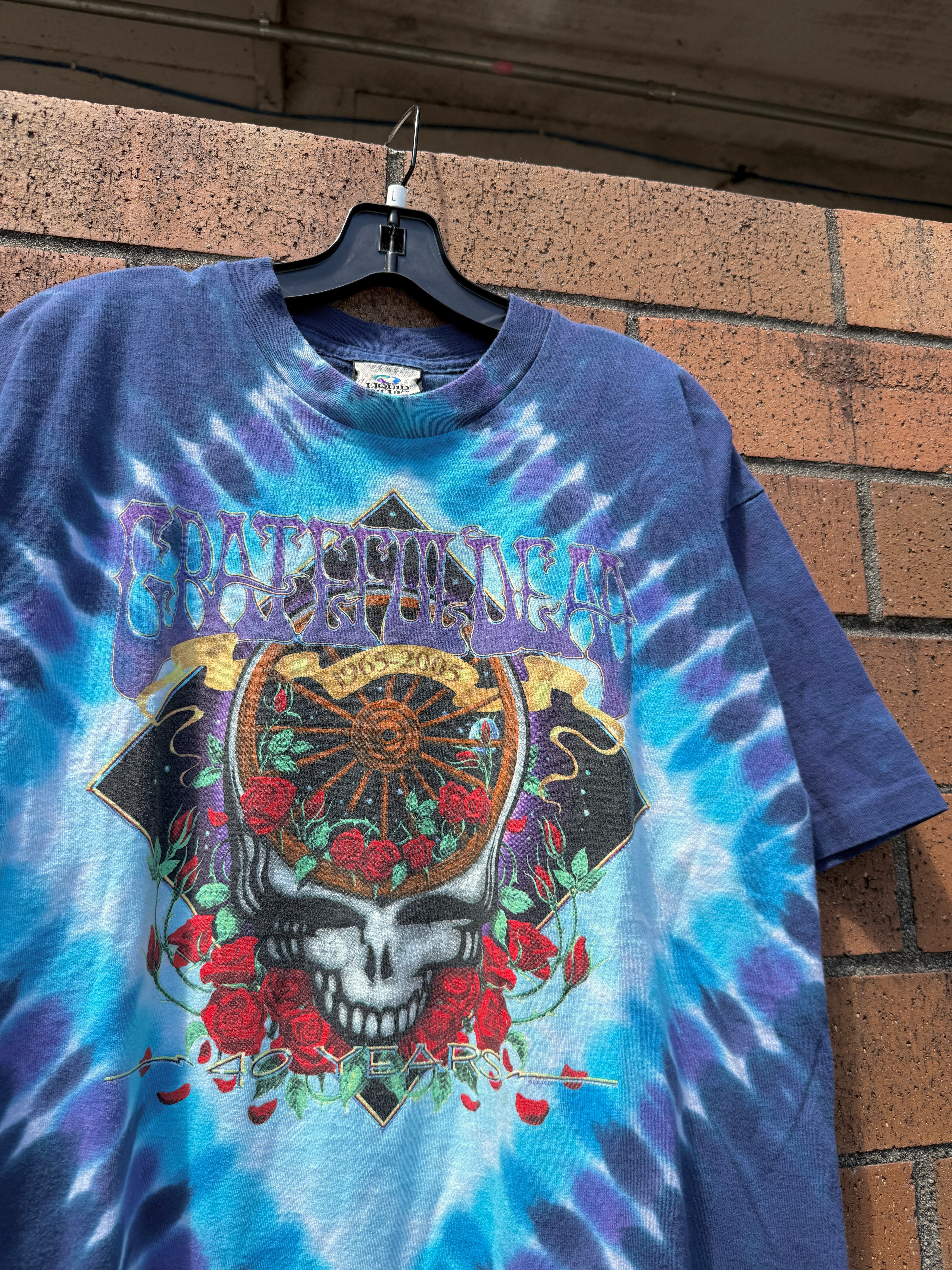 2005 Liquid Blue Grateful Dead 40 Years Tie Dye Tee Size L