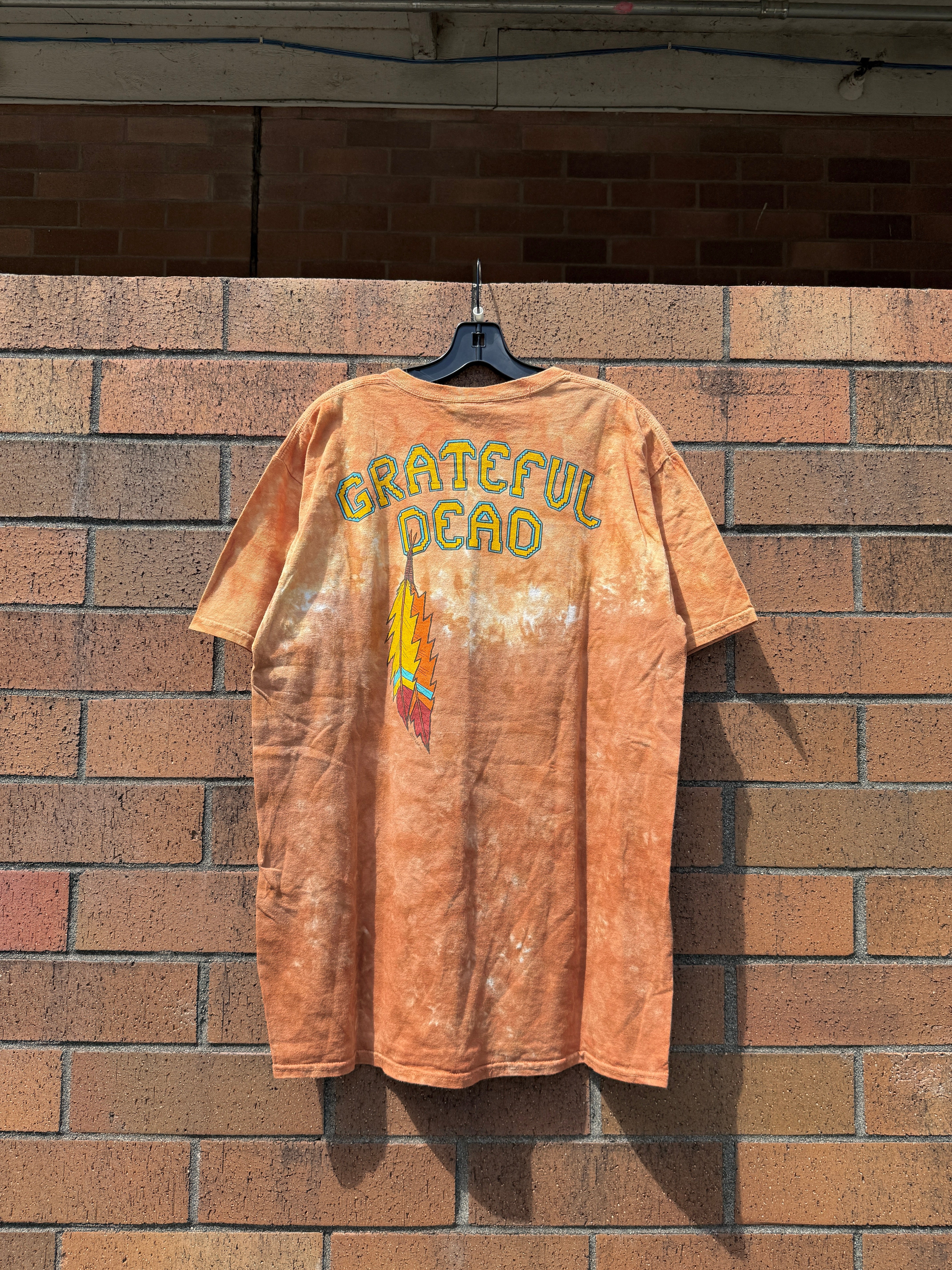 Y2K Liquid Blue Grateful Dead Native Tie Dye Tee Size L