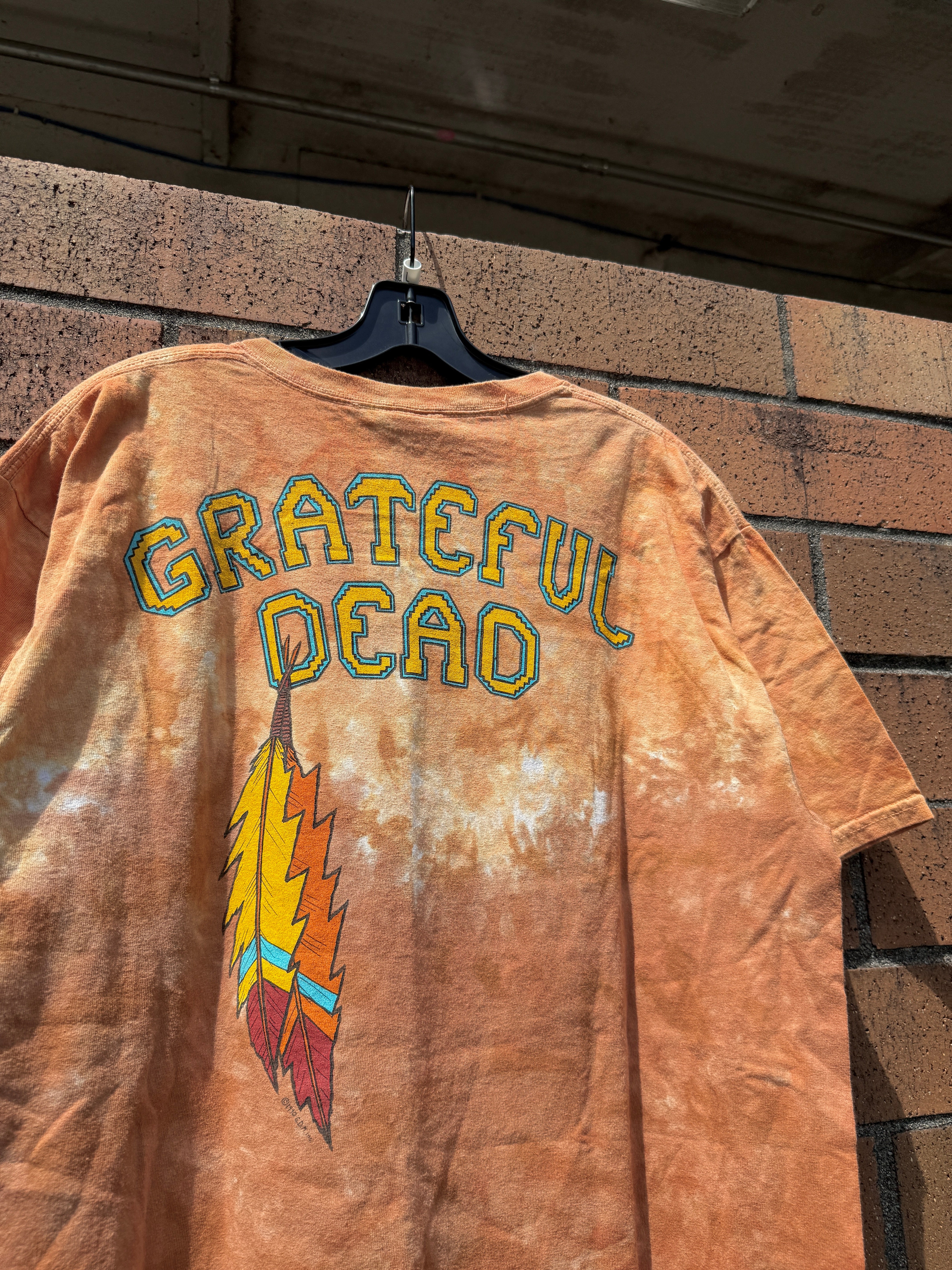 Y2K Liquid Blue Grateful Dead Native Tie Dye Tee Size L