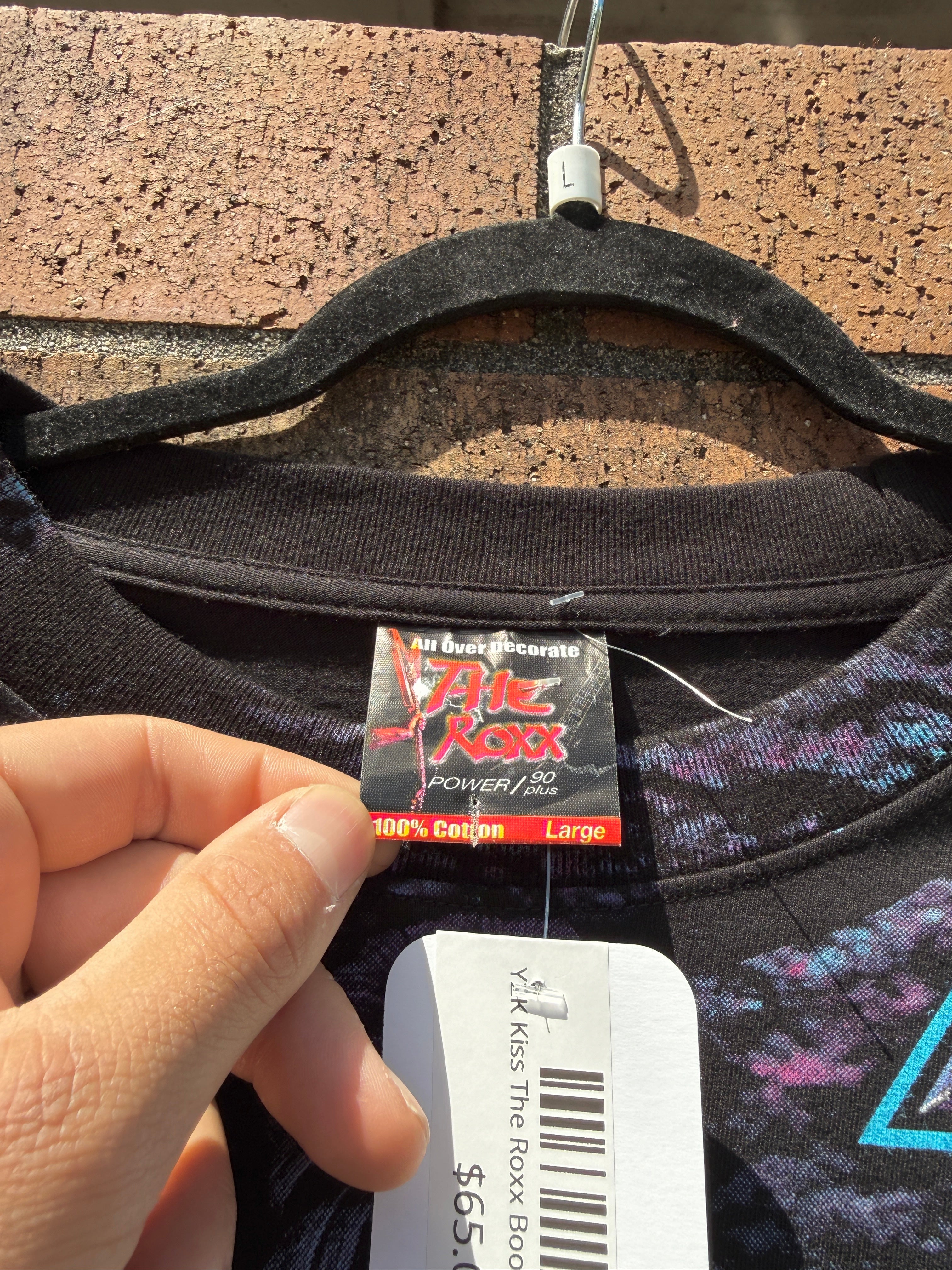 Y2K Kiss The Roxx Bootleg AOP Tee Size L