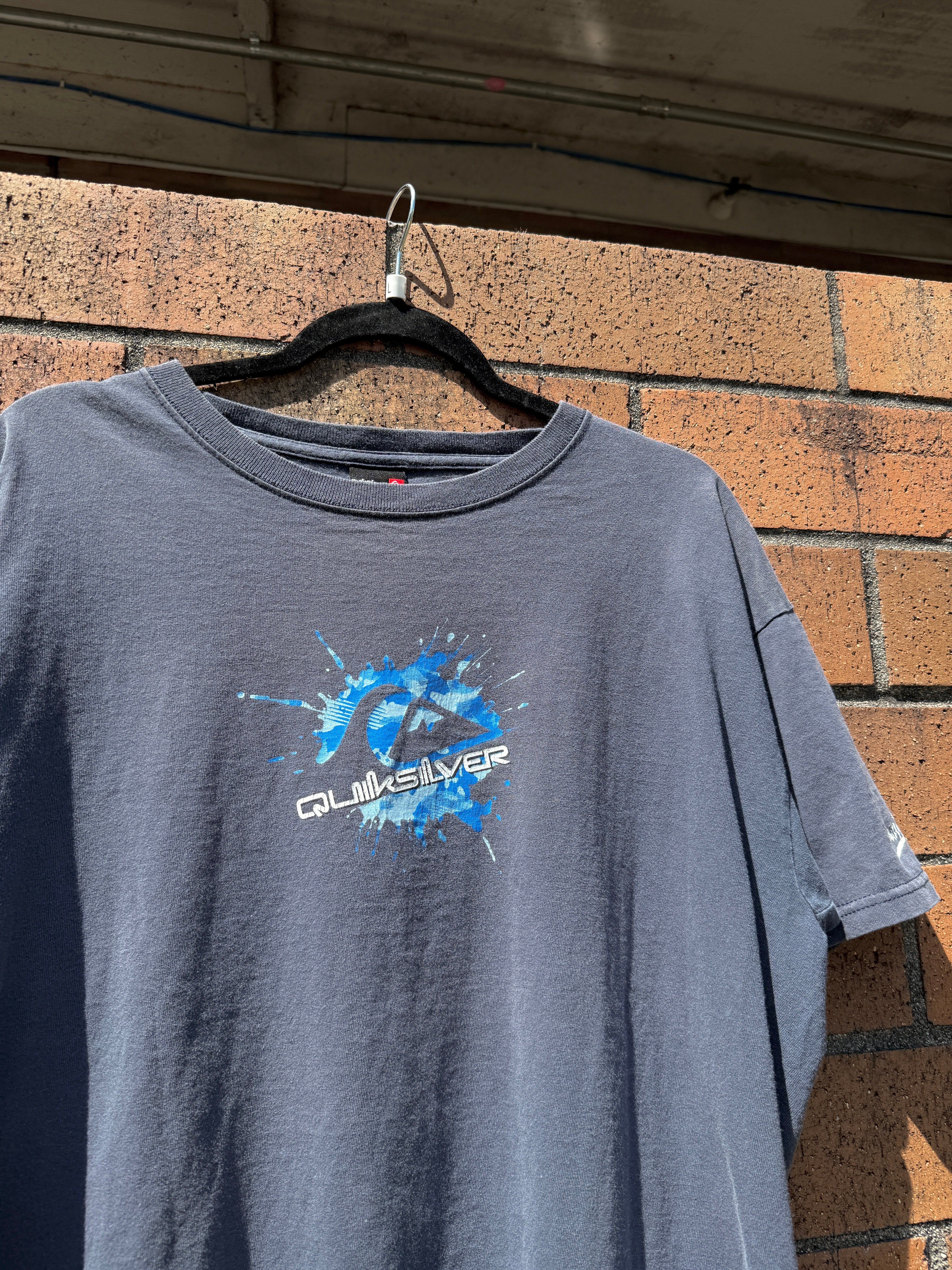 Y2K Quiksilver Blue Blast Tee Size L