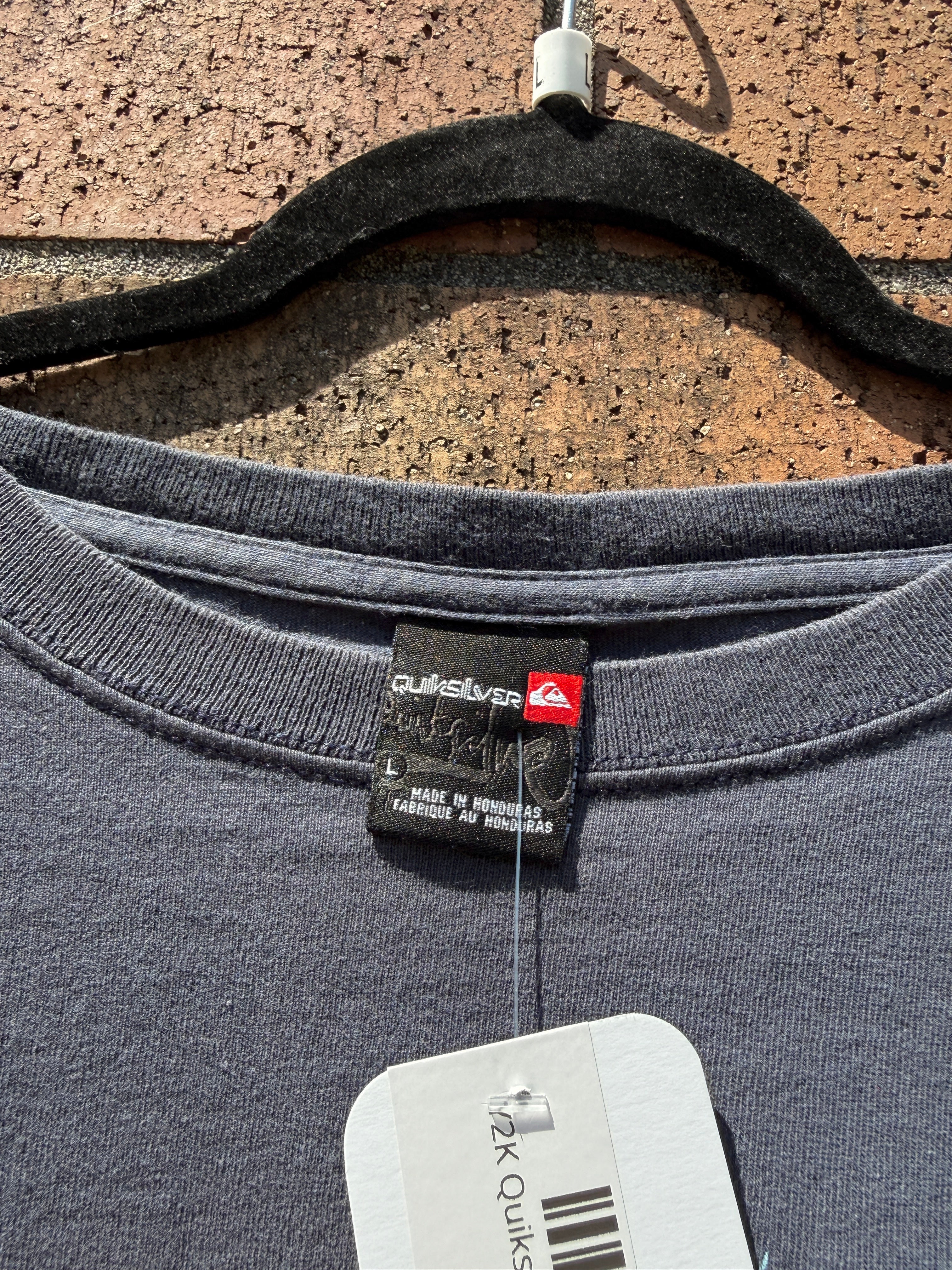 Y2K Quiksilver Blue Blast Tee Size L