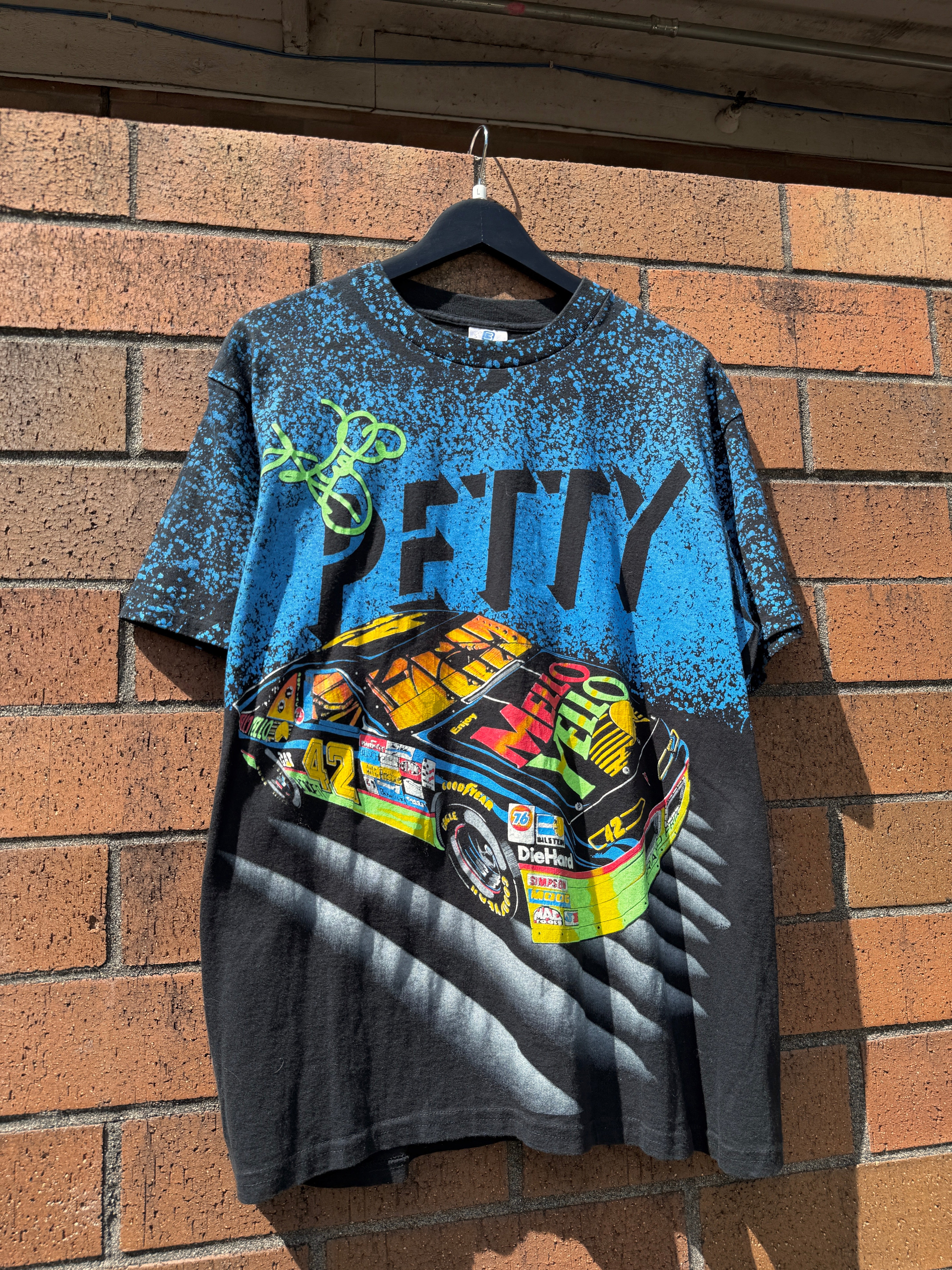 1994 Kyle Petty Mello Yello Nascar AOP Tee Size L