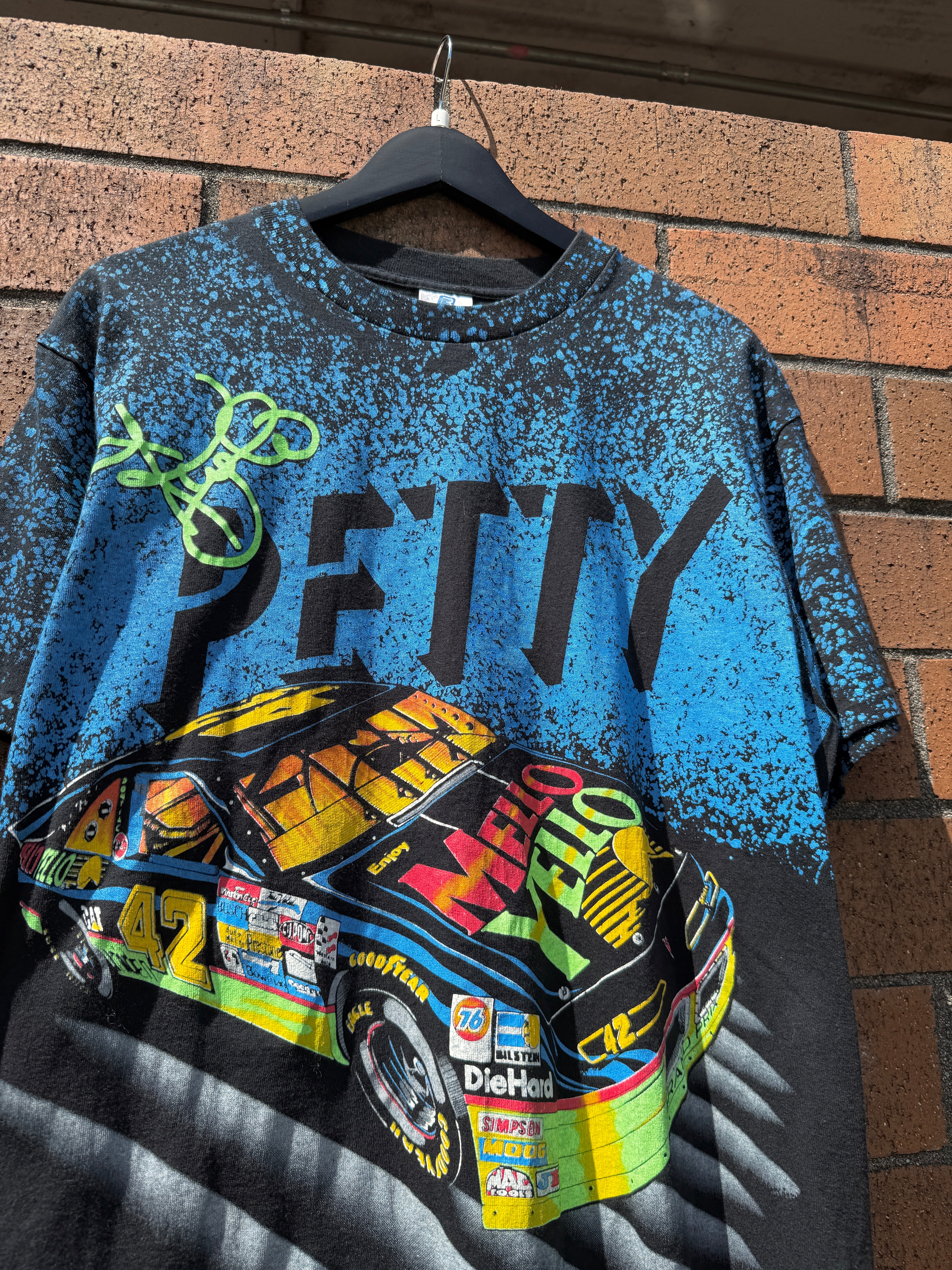 1994 Kyle Petty Mello Yello Nascar AOP Tee Size L
