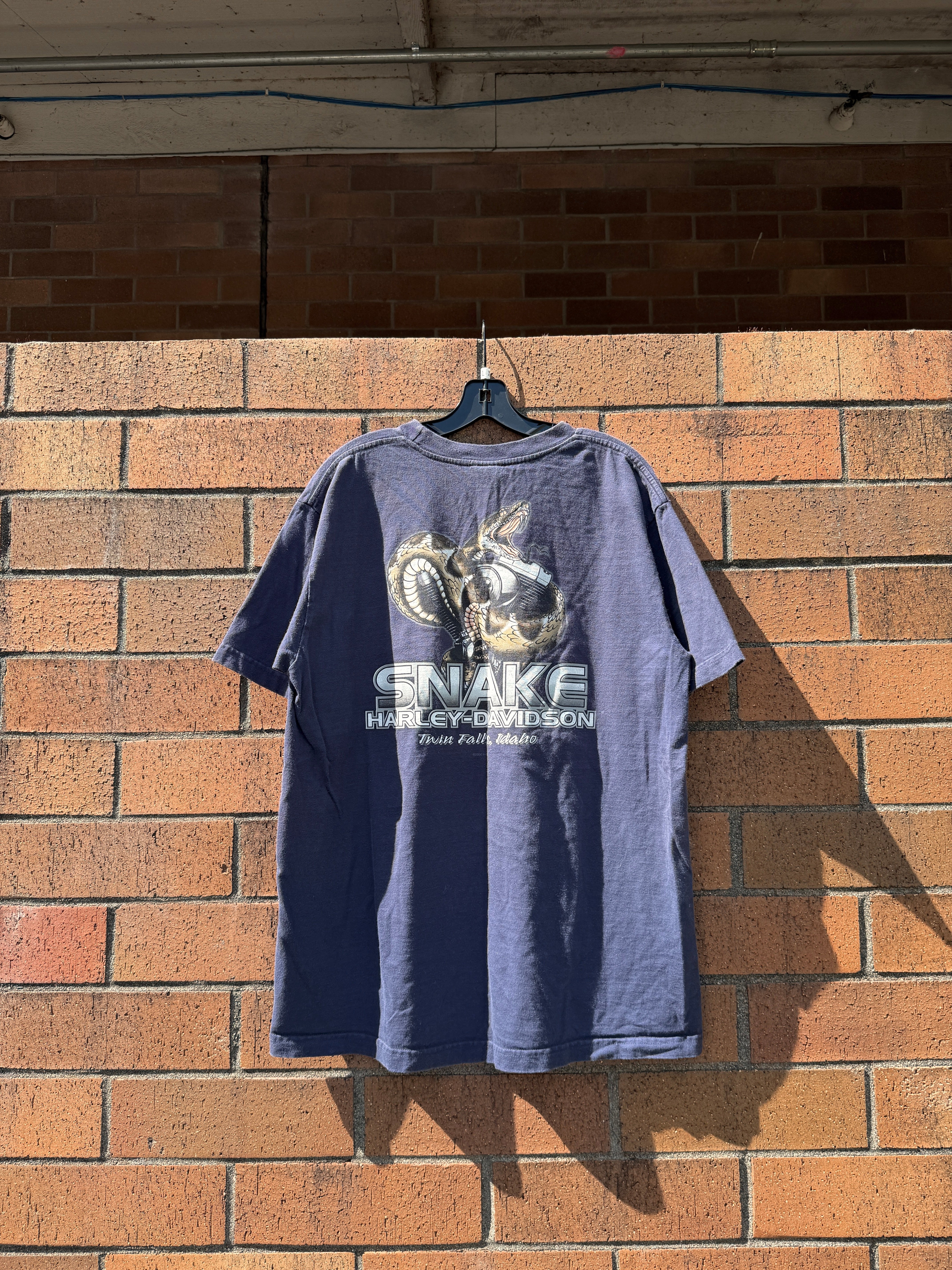 2000 Harley Davidson Snake Idaho Pocket Tee Size XL