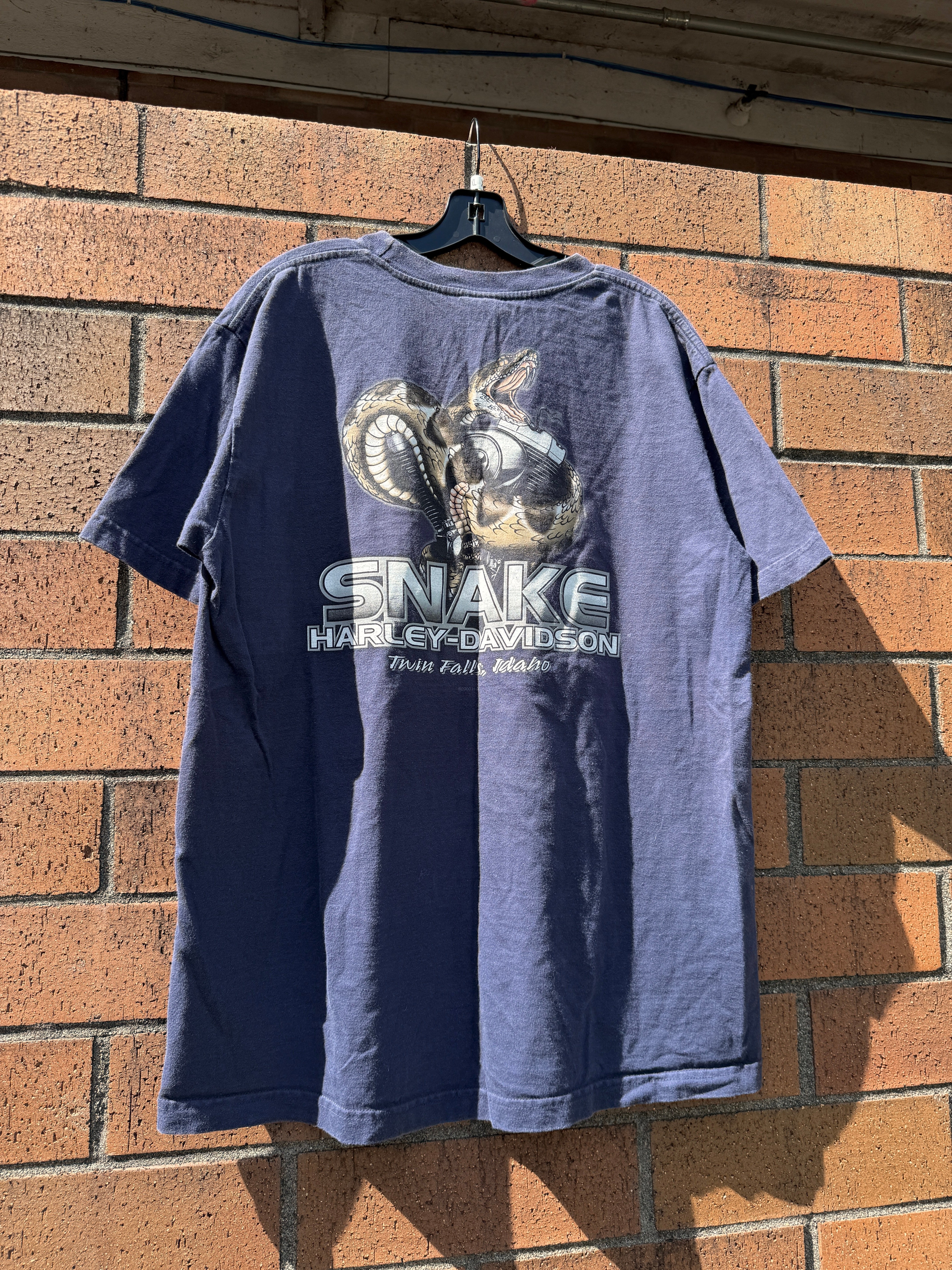 2000 Harley Davidson Snake Idaho Pocket Tee Size XL