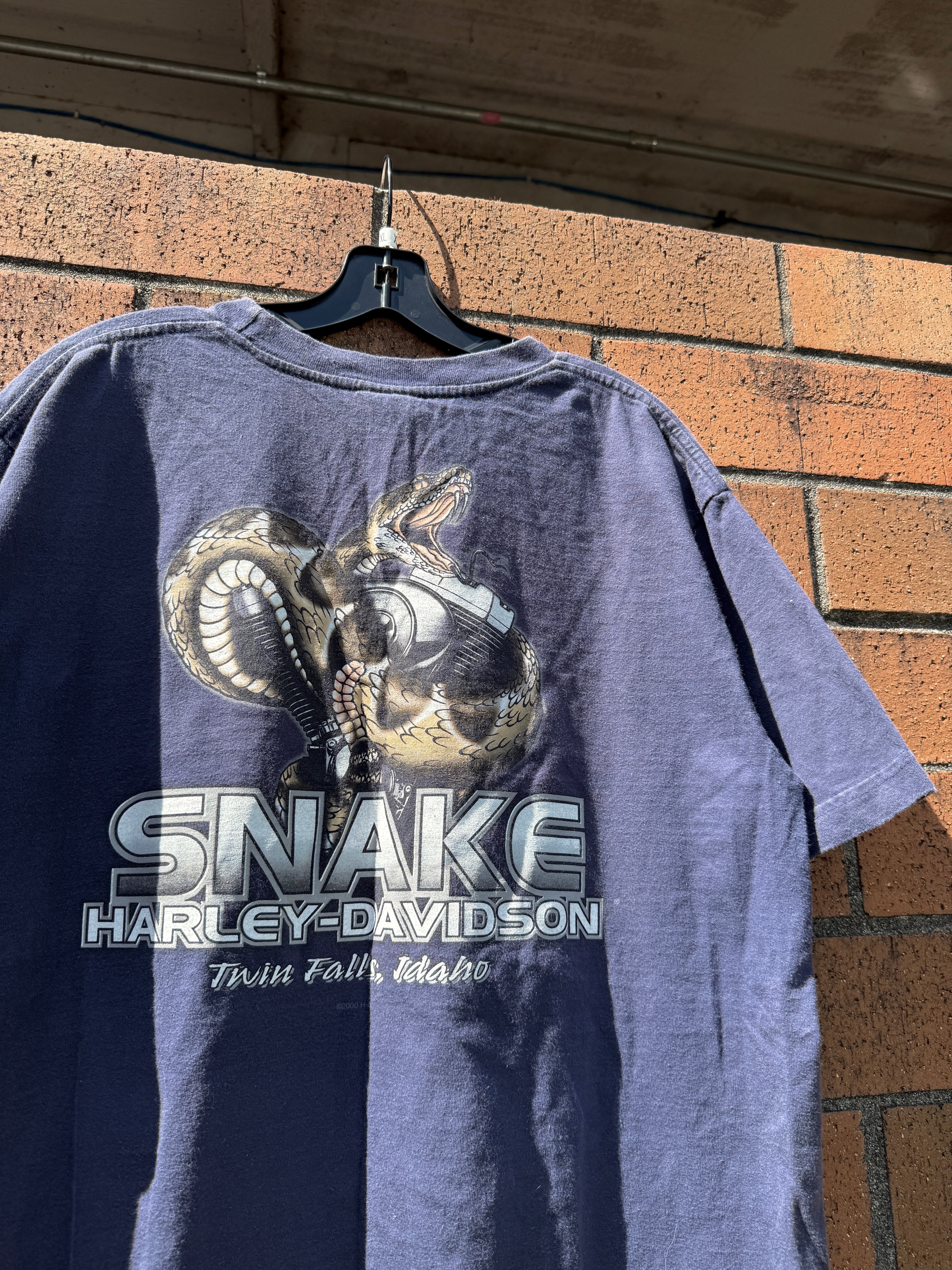 2000 Harley Davidson Snake Idaho Pocket Tee Size XL