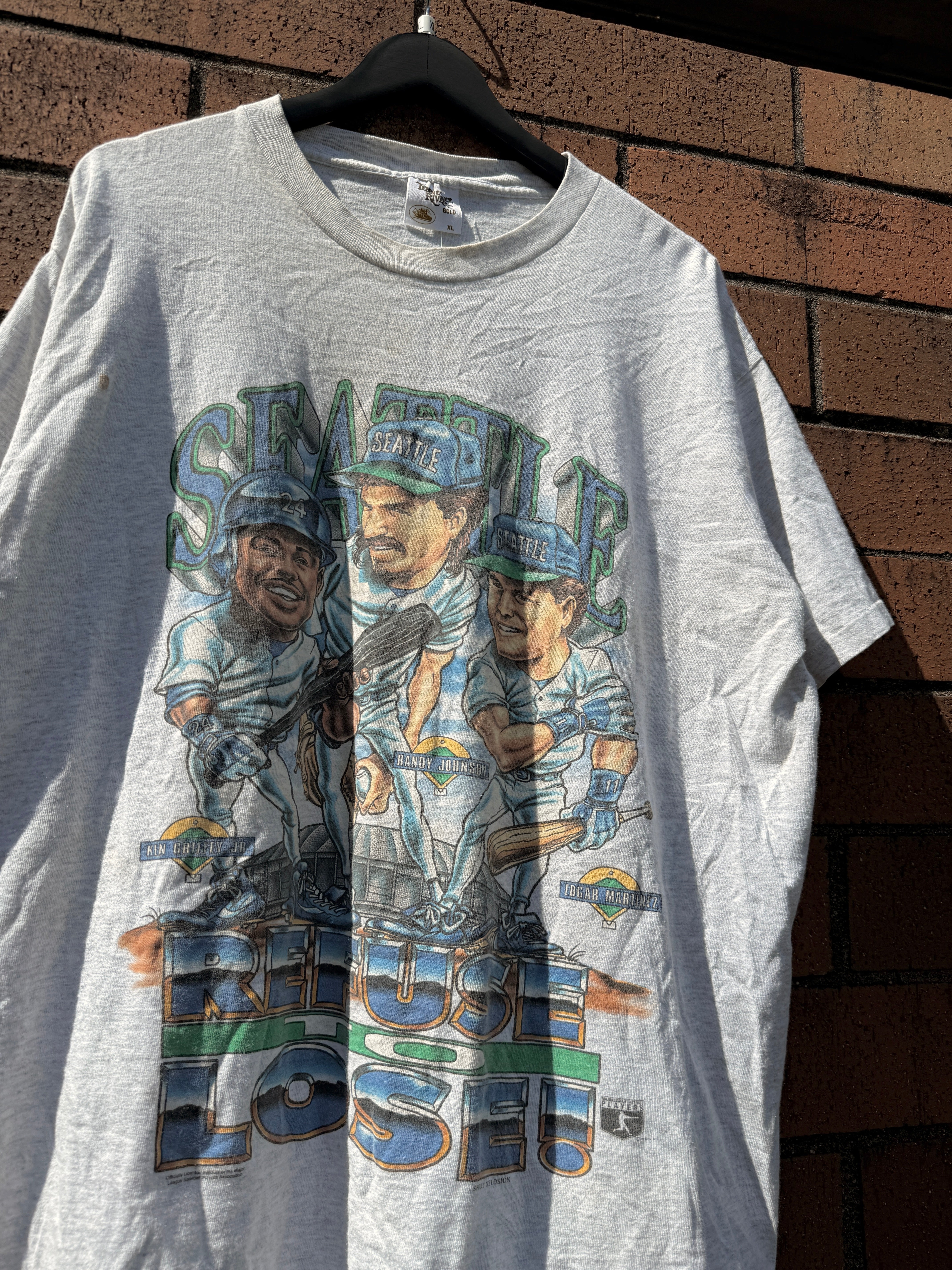 90s Seattle Mariners Refuse to Lose Caricature Tee Size XL
