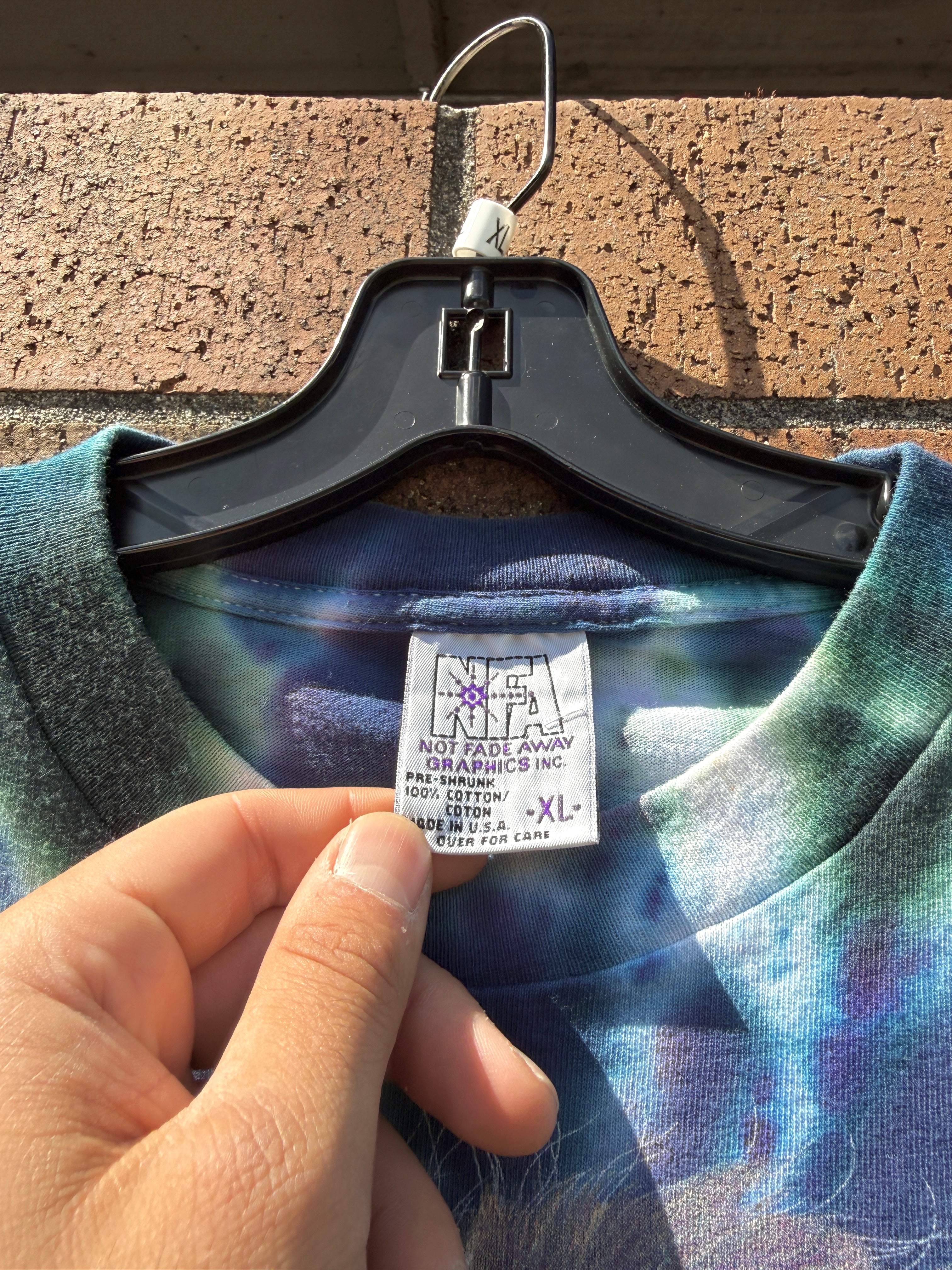 1995 Jerry Garcia Grateful Dead NFA Tie Dye Tee Size XL