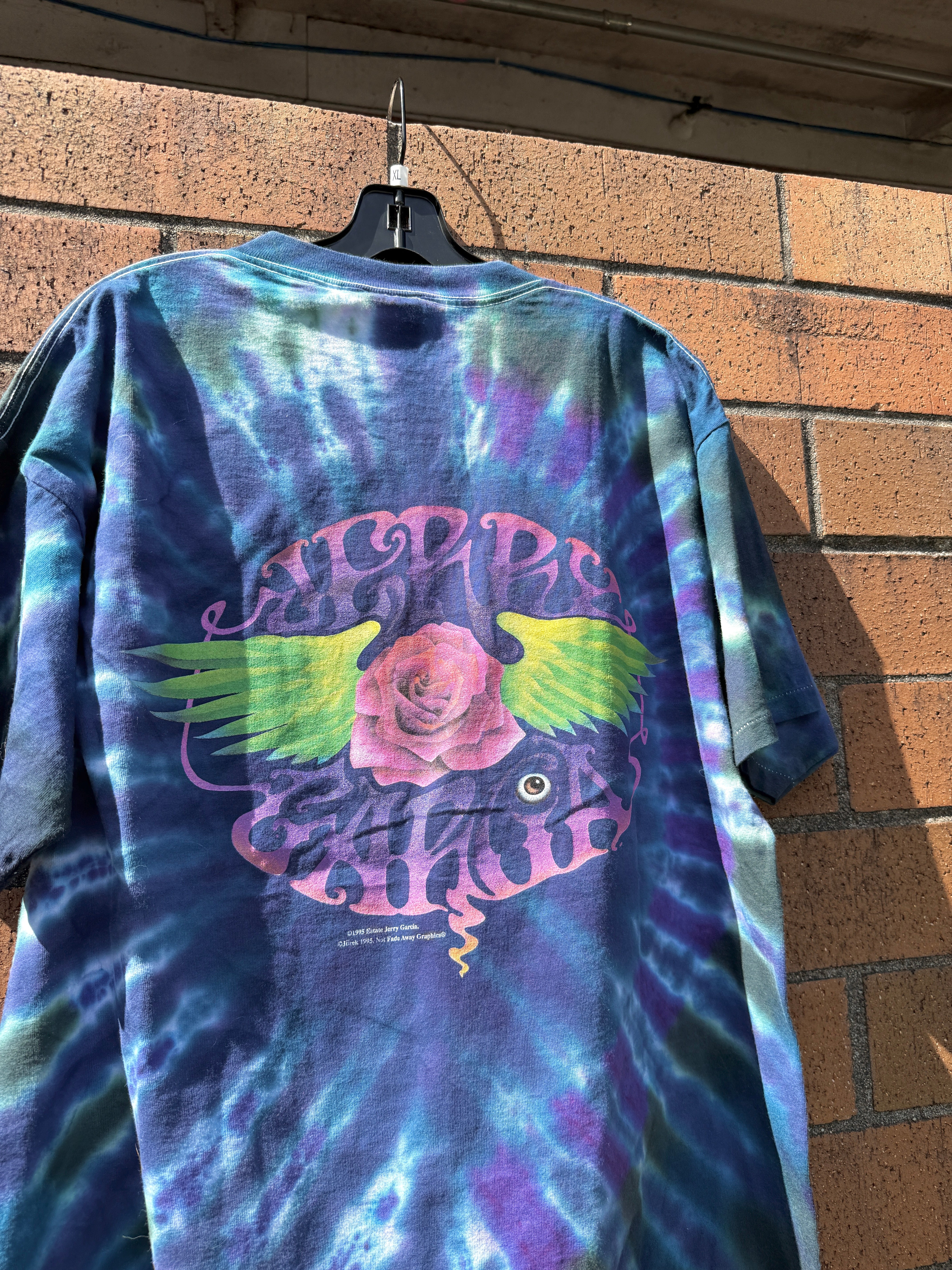 1995 Jerry Garcia Grateful Dead NFA Tie Dye Tee Size XL