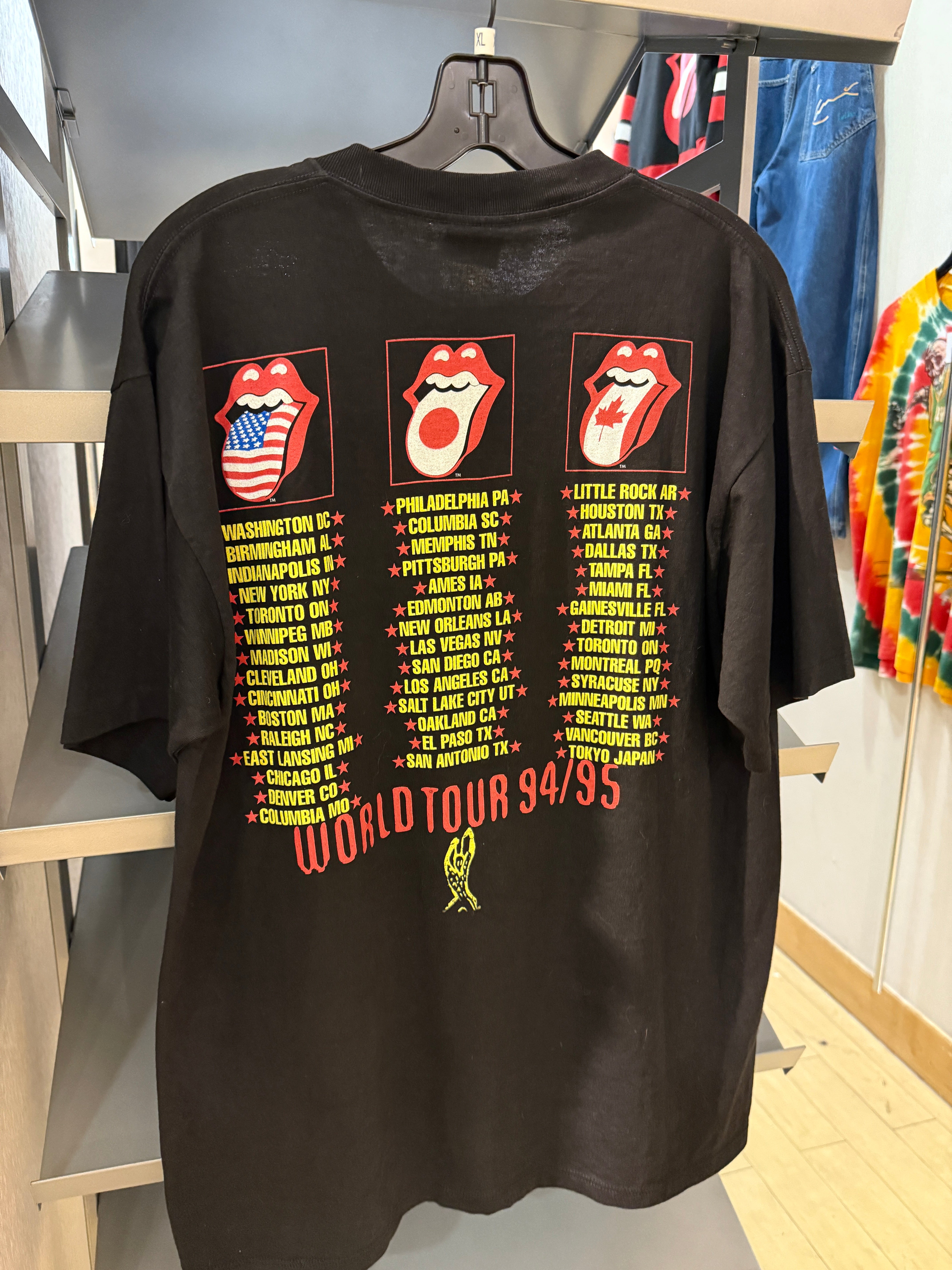 1994/95 Rolling Stones World Tour Tee Sz XL