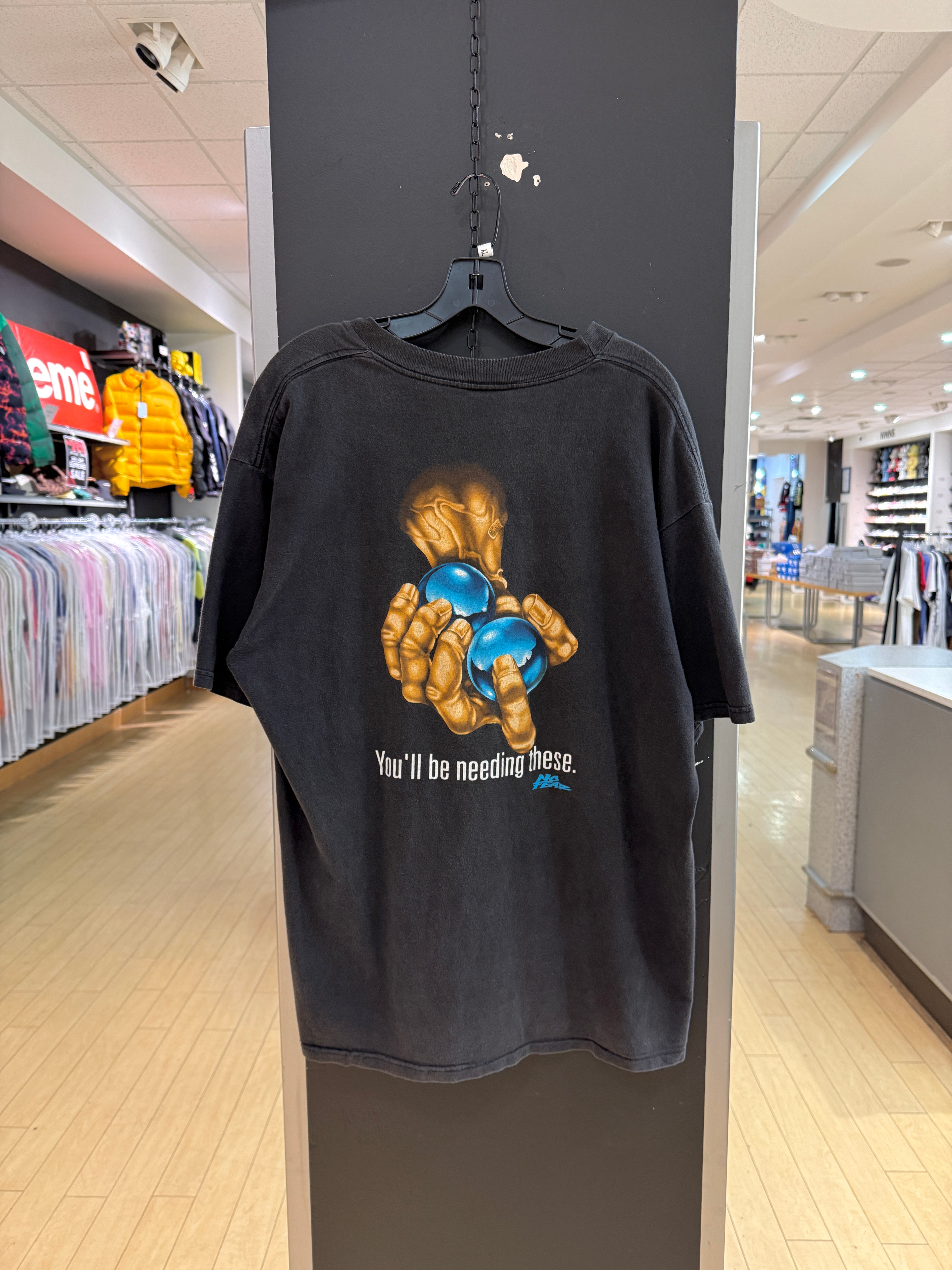Y2K No Fear You'll Need Some Balls Tee Sz XL