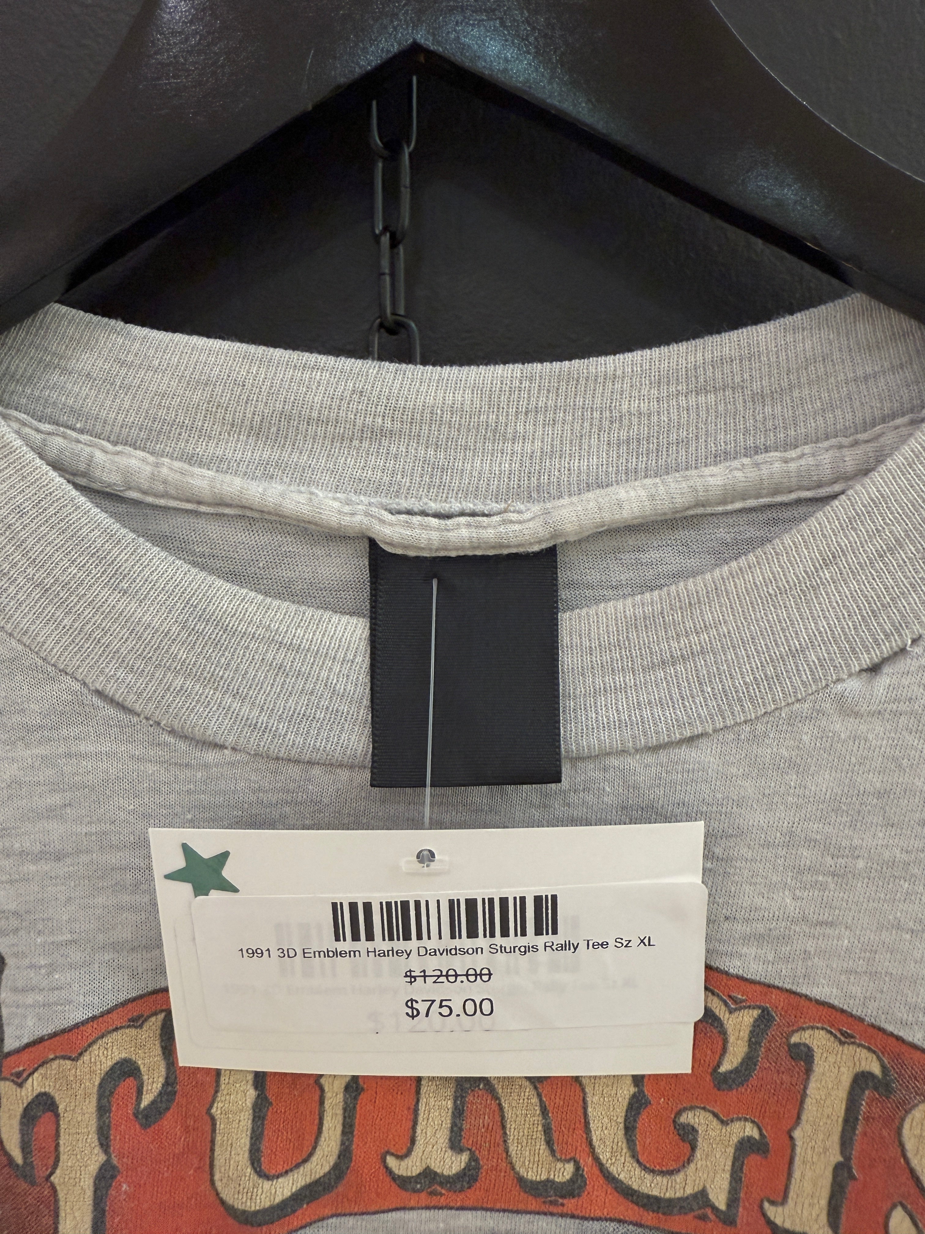 1991 3D Emblem Harley Davidson Sturgis Rally Tee Sz XL
