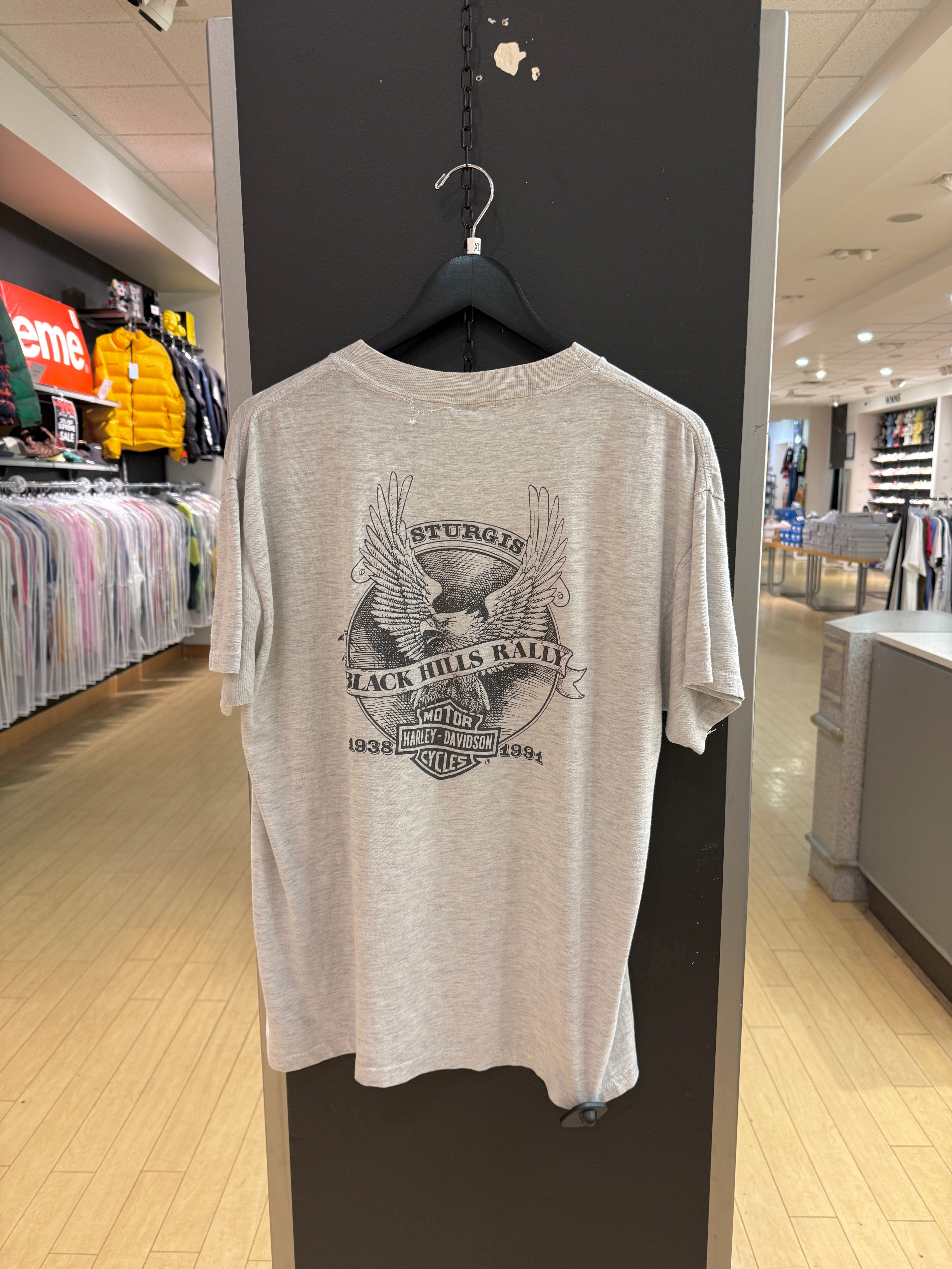 1991 3D Emblem Harley Davidson Sturgis Rally Tee Sz XL