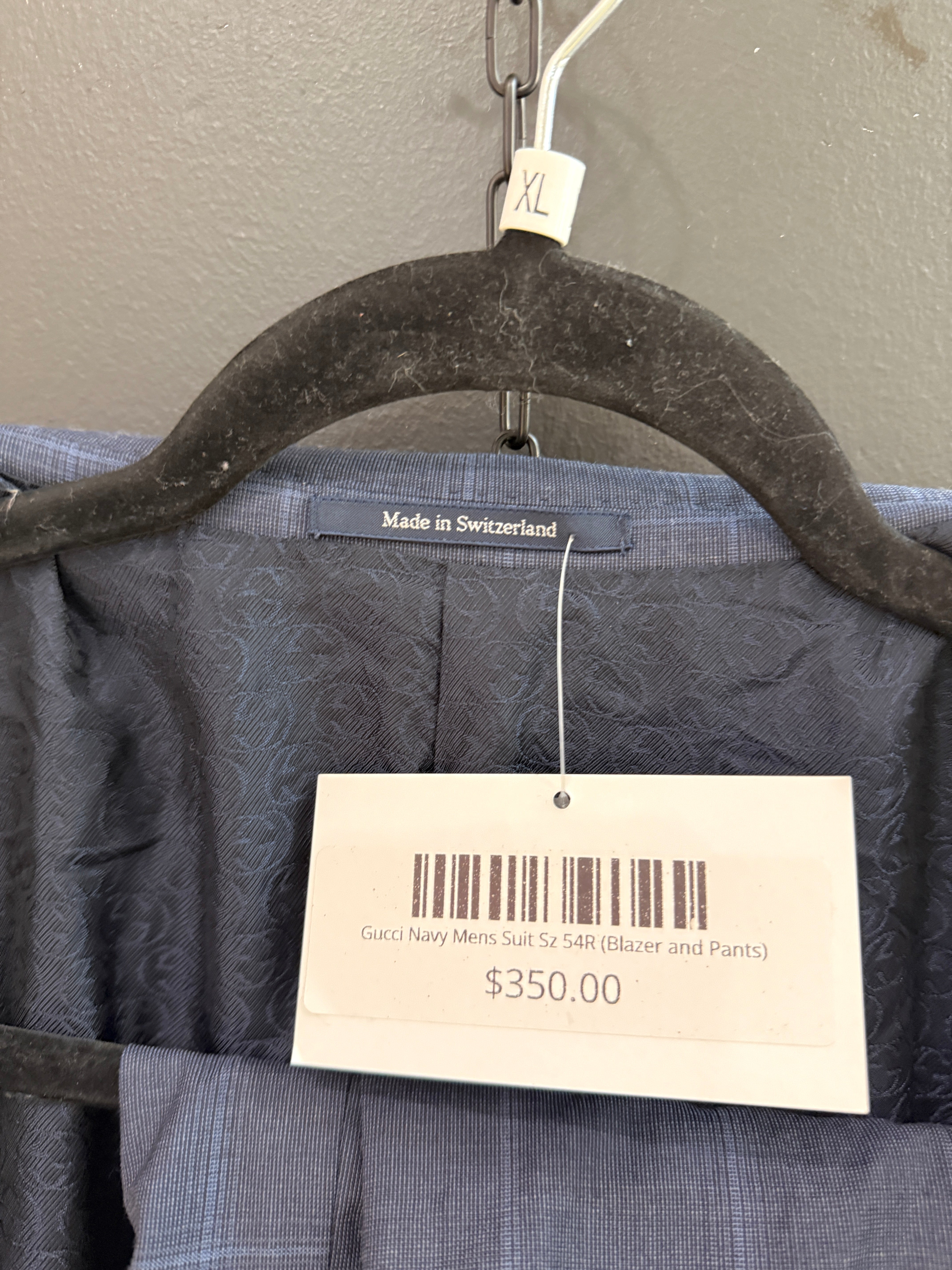 Gucci Navy Mens Suit Sz 54R (Blazer and Pants)