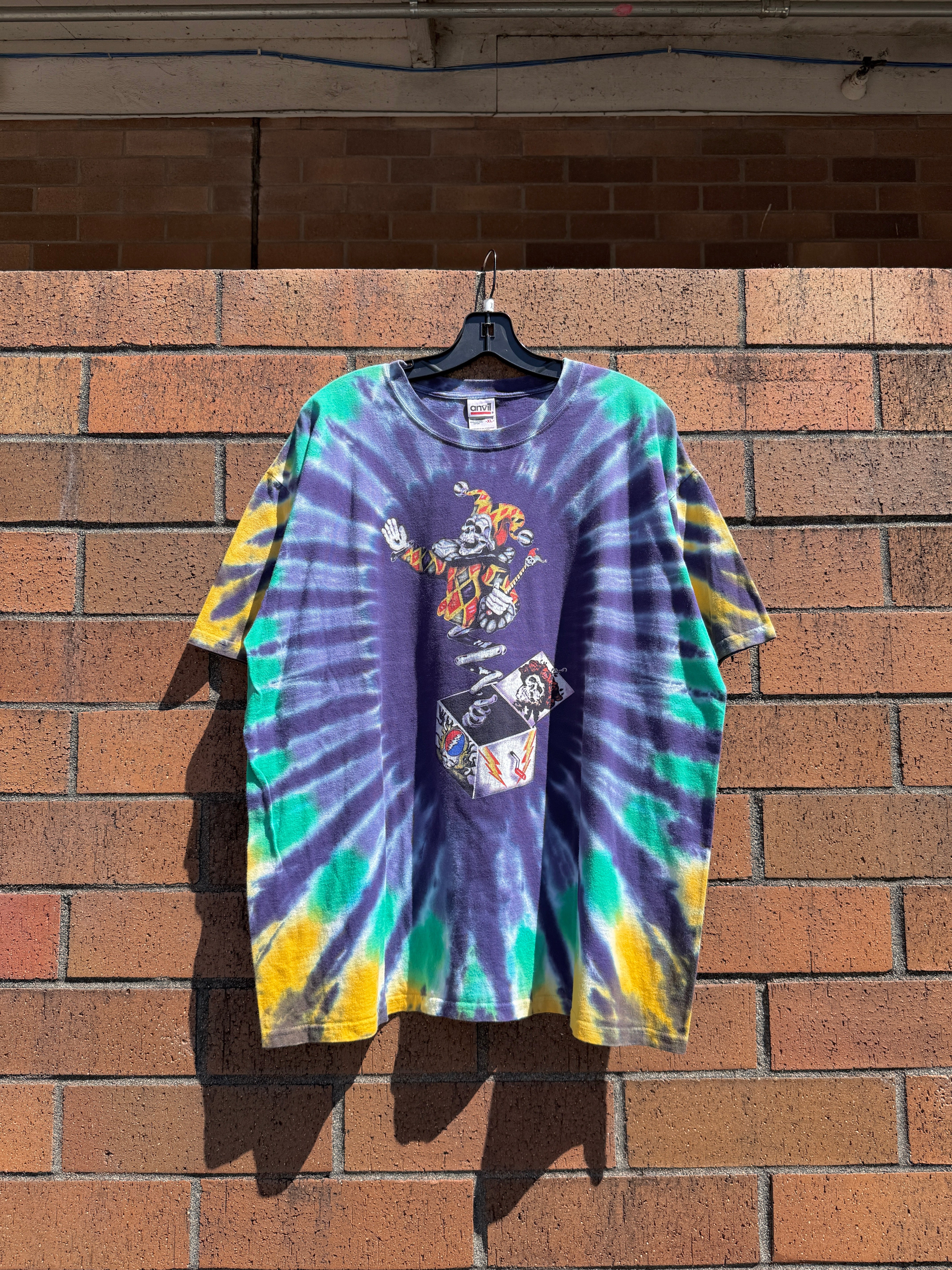 Y2K Grateful Dead Jack in the Box Tie Dye Tee Size XL