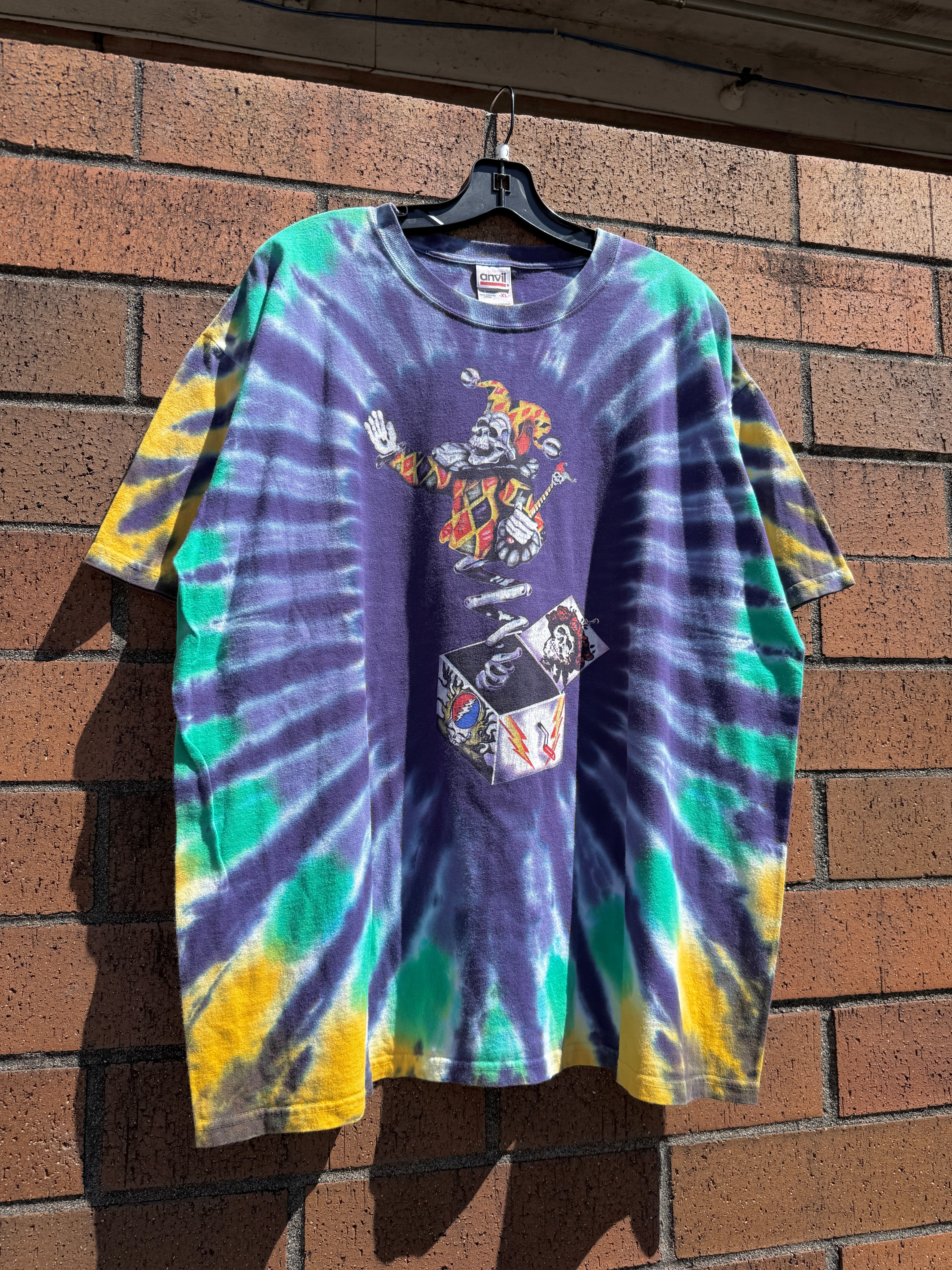 Y2K Grateful Dead Jack in the Box Tie Dye Tee Size XL