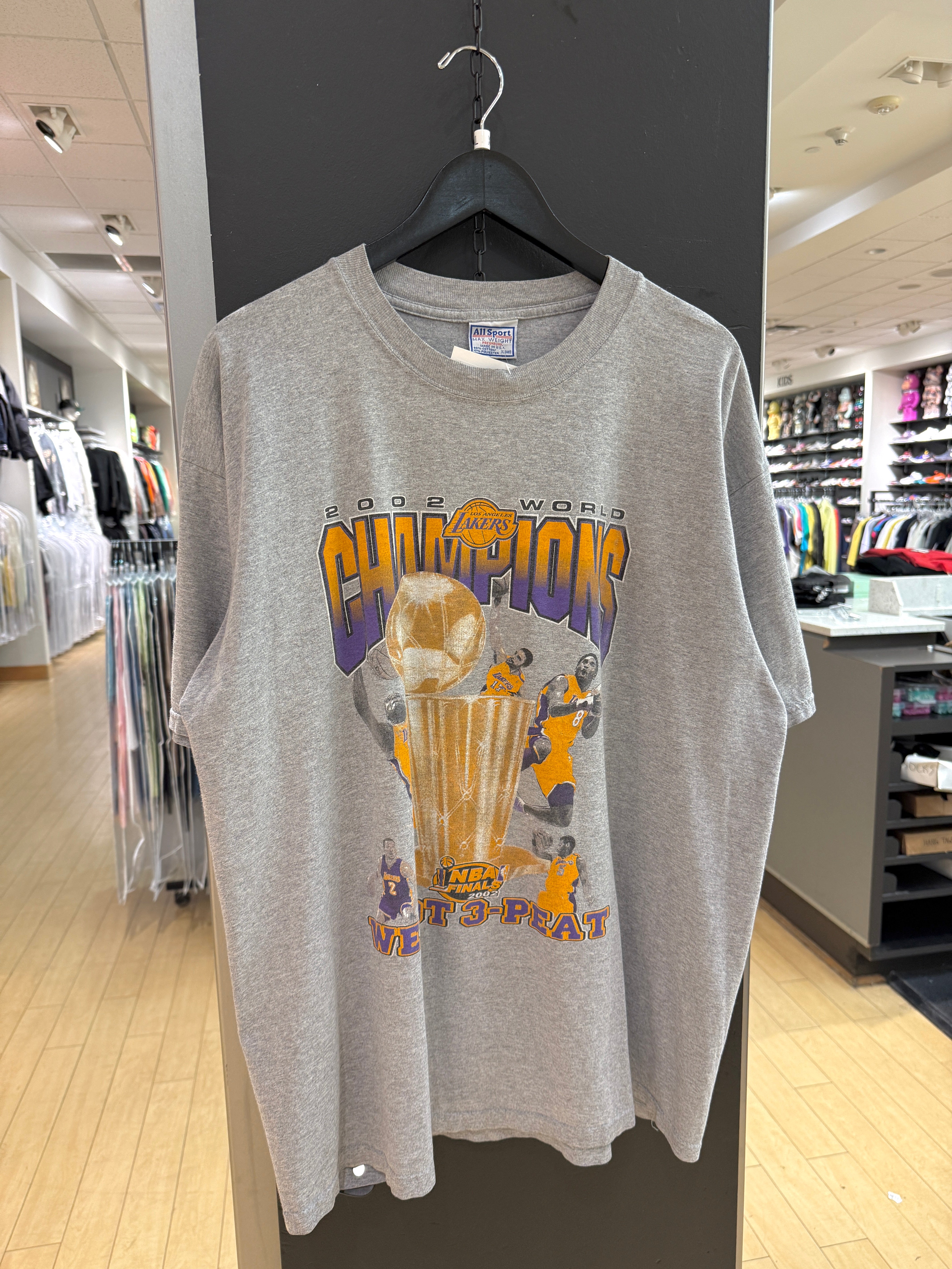 2002 LA Lakers World Champions Tee Sz XL