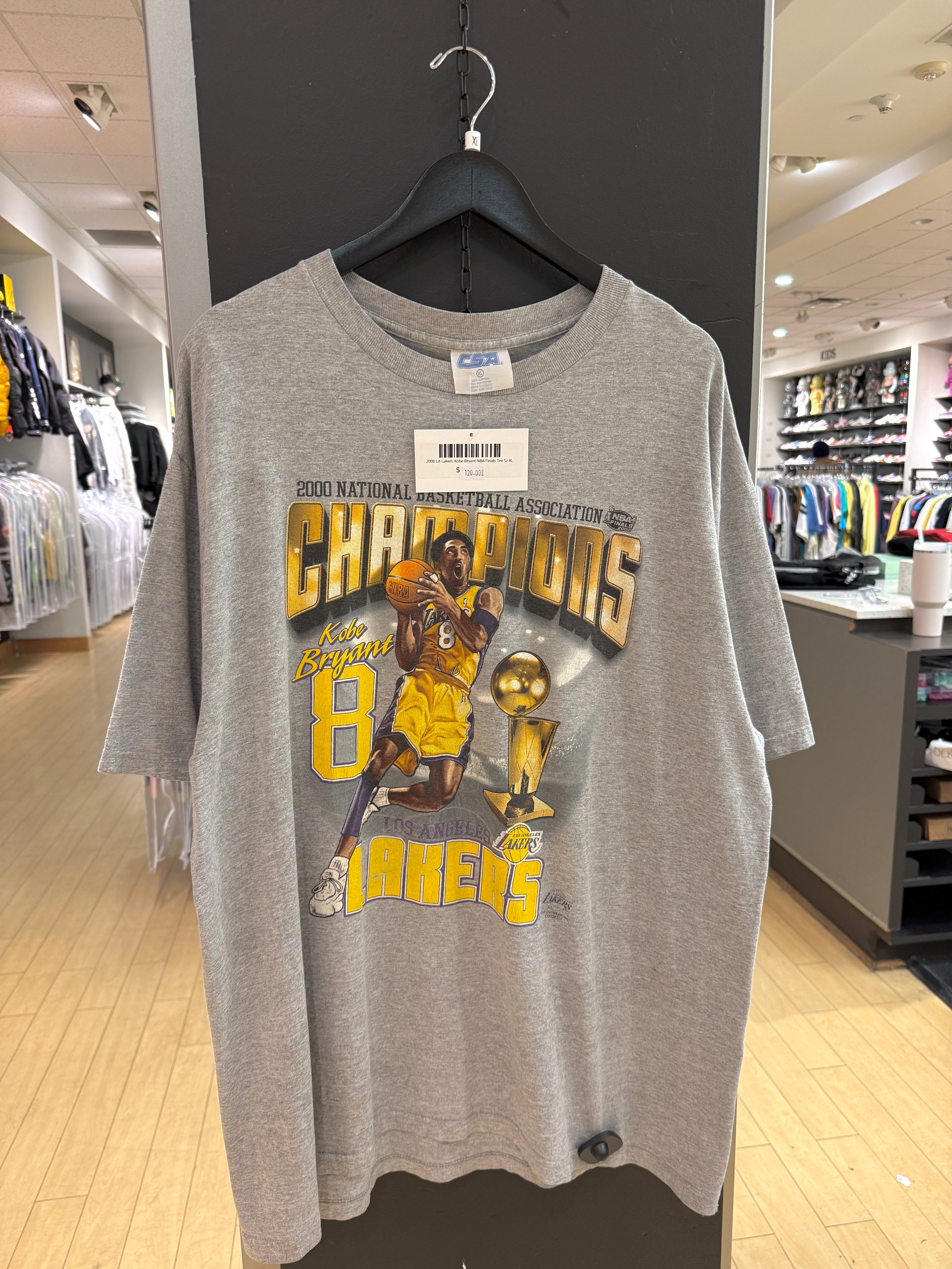 2000 LA Lakers Kobe Bryant NBA Finals Tee Sz XL