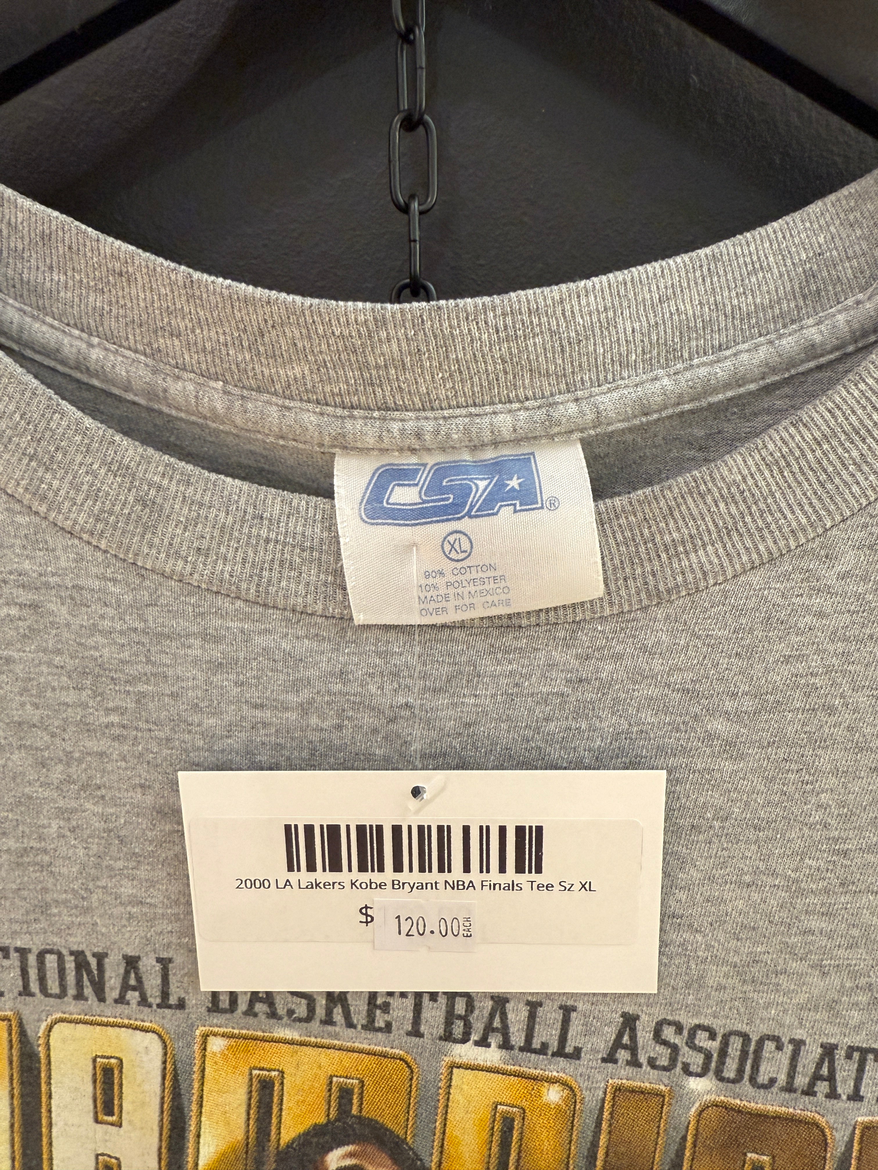 2000 LA Lakers Kobe Bryant NBA Finals Tee Sz XL