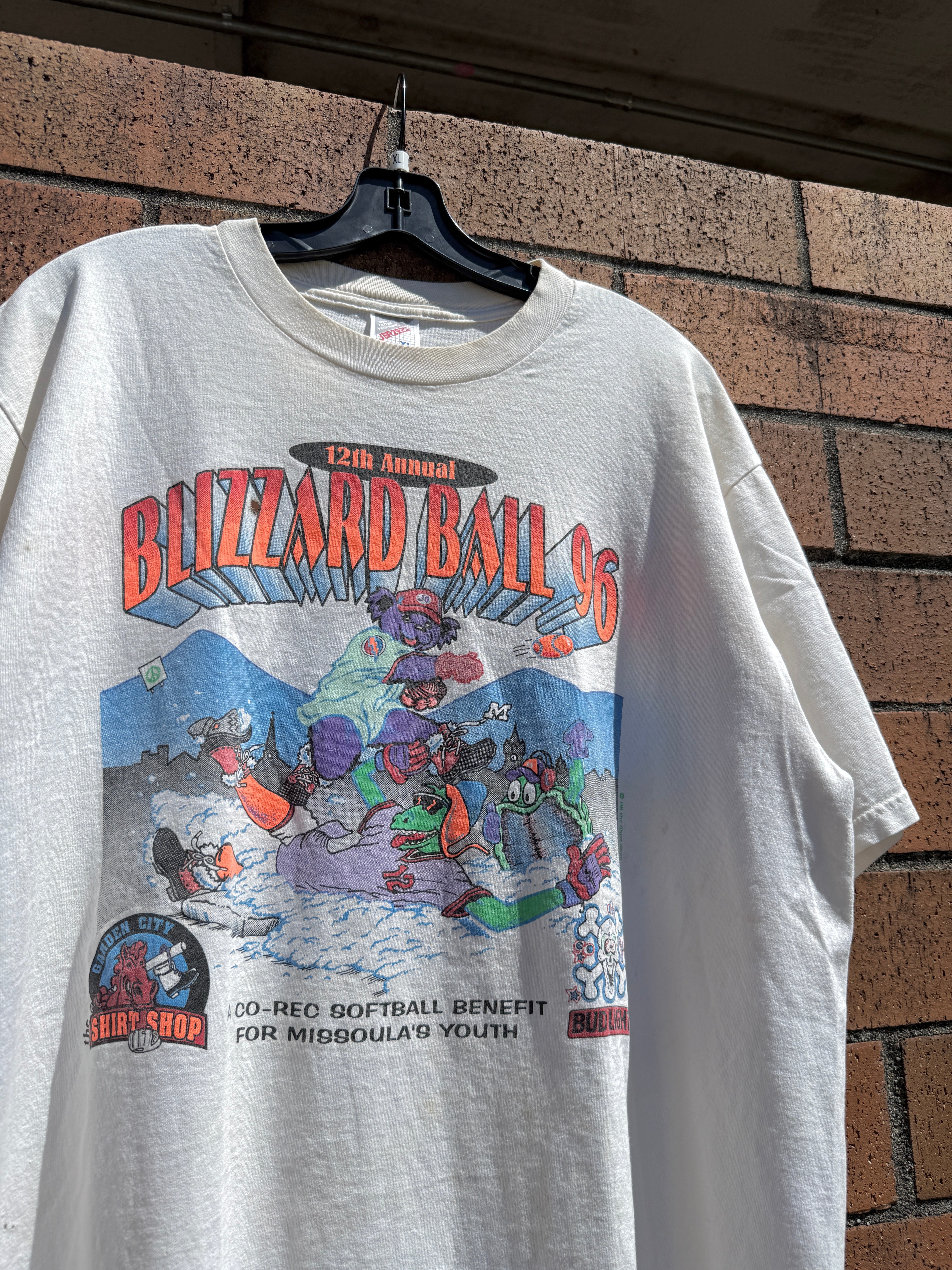 1996 Grateful Dead Blizzard Ball Softball Tee Size XL