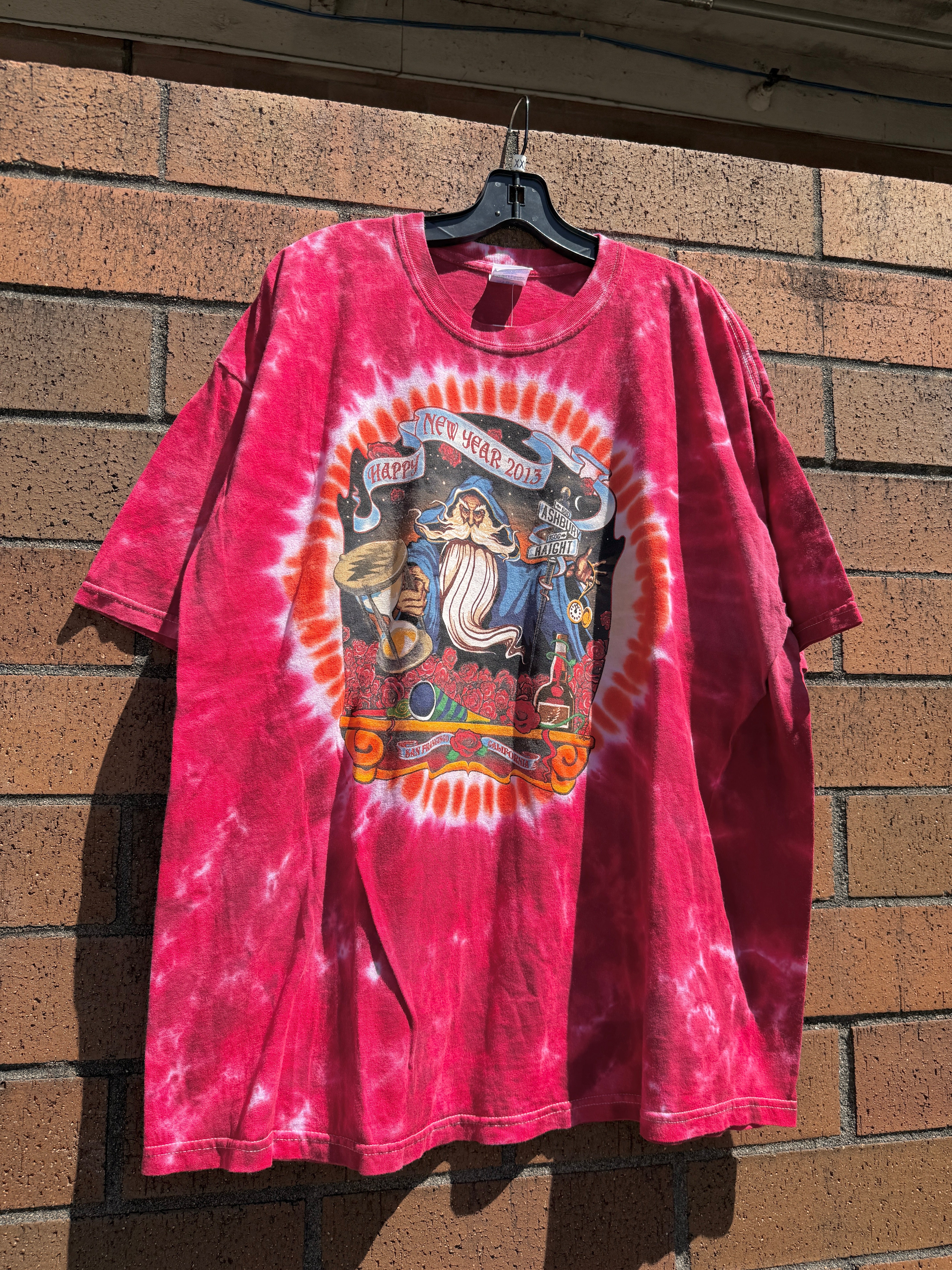 2013 Furthur Happy New Year Grateful Dead Tie Dye Tee Size XXL
