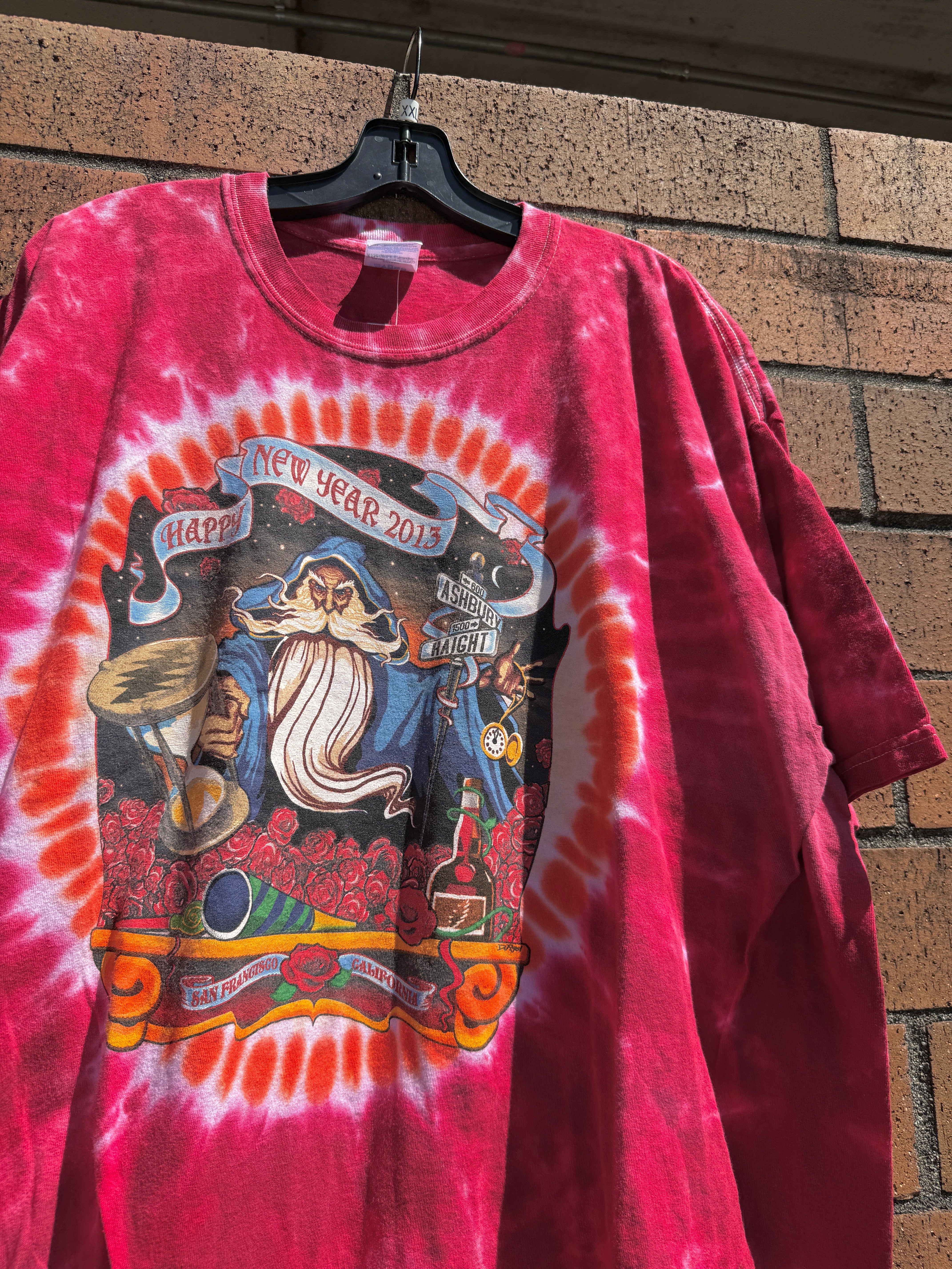 2013 Furthur Happy New Year Grateful Dead Tie Dye Tee Size XXL