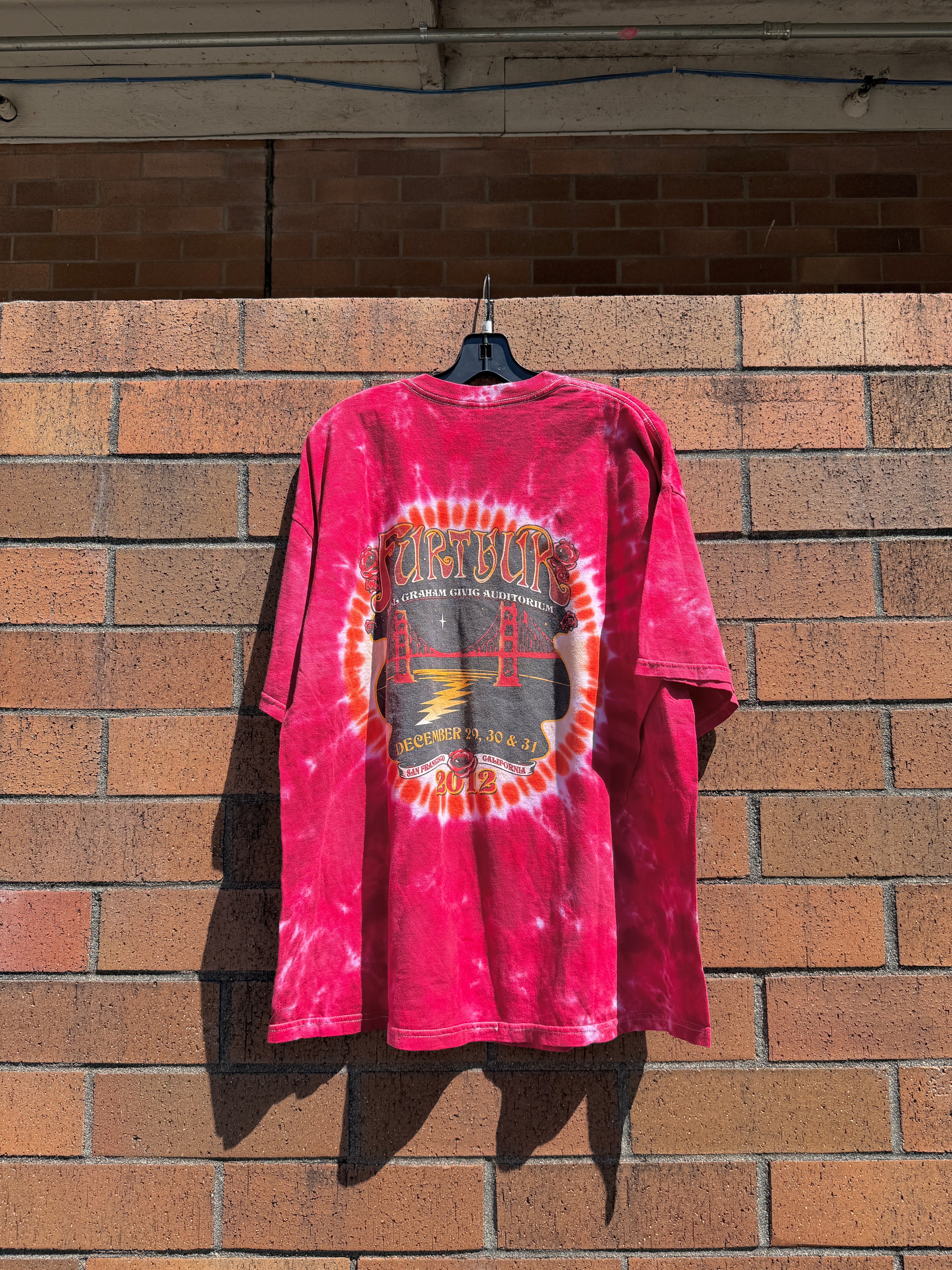 2013 Furthur Happy New Year Grateful Dead Tie Dye Tee Size XXL