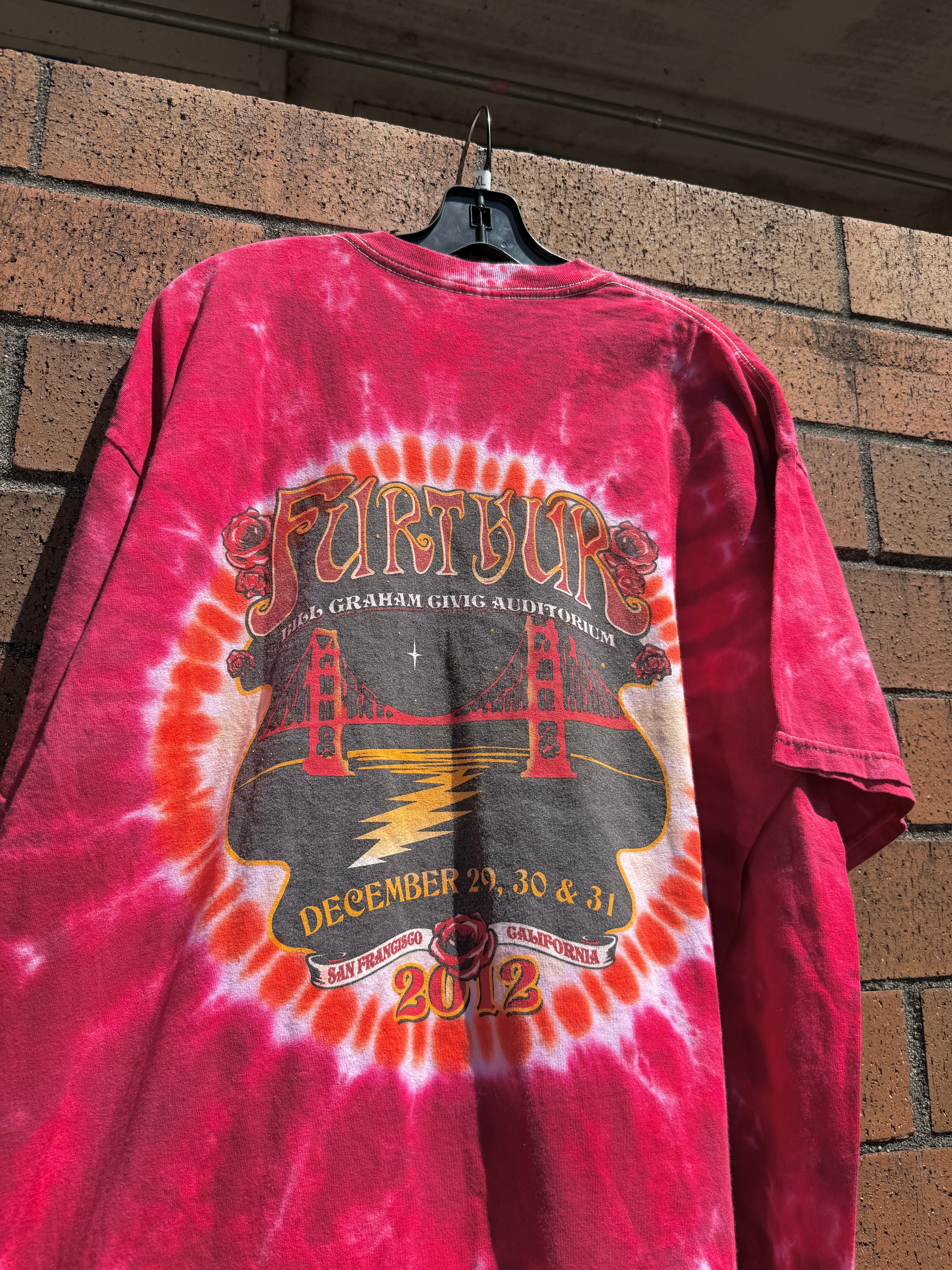 2013 Furthur Happy New Year Grateful Dead Tie Dye Tee Size XXL