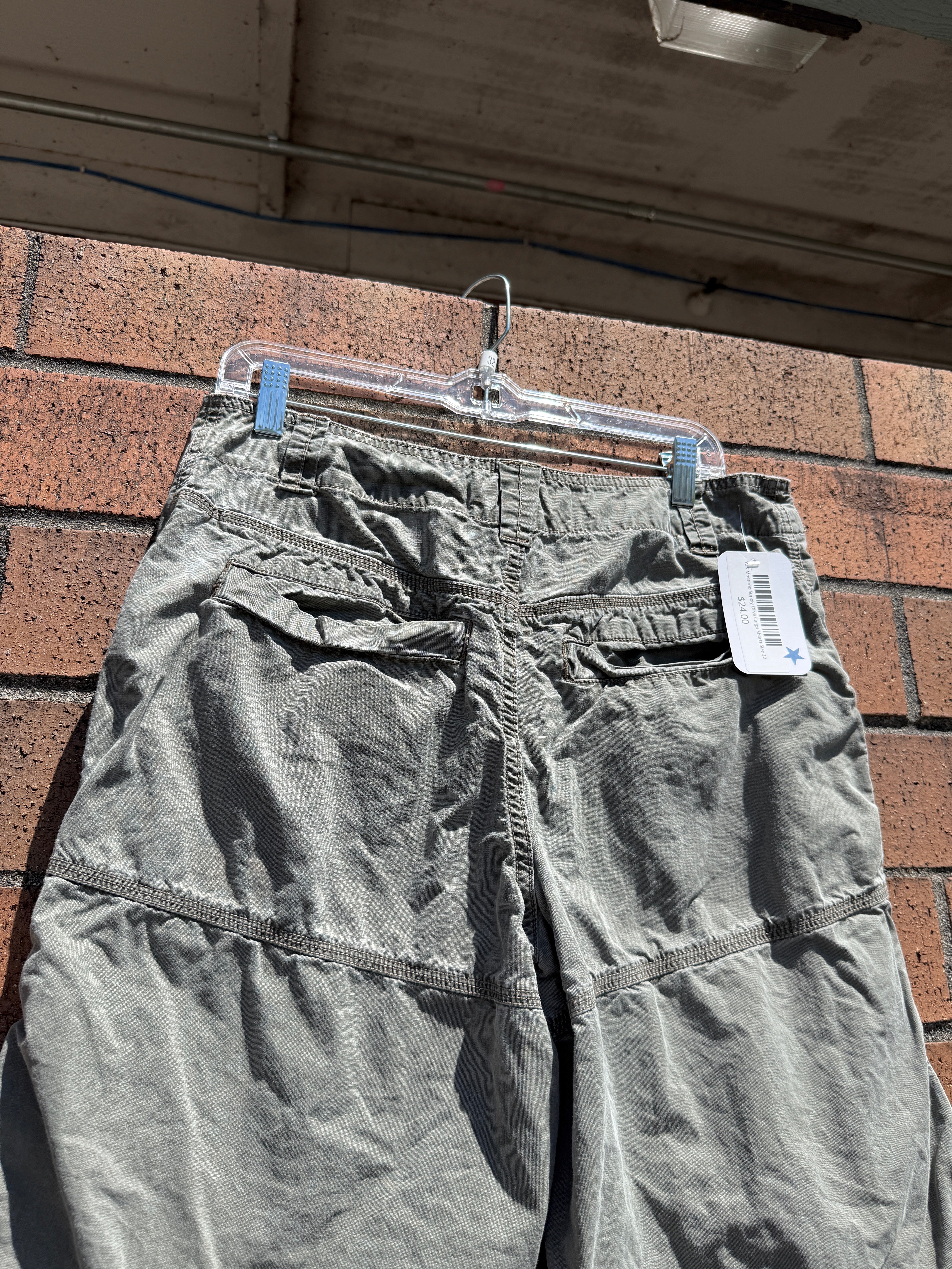 Y2K Mossimo Supply Olive Cargo Shorts Size 32