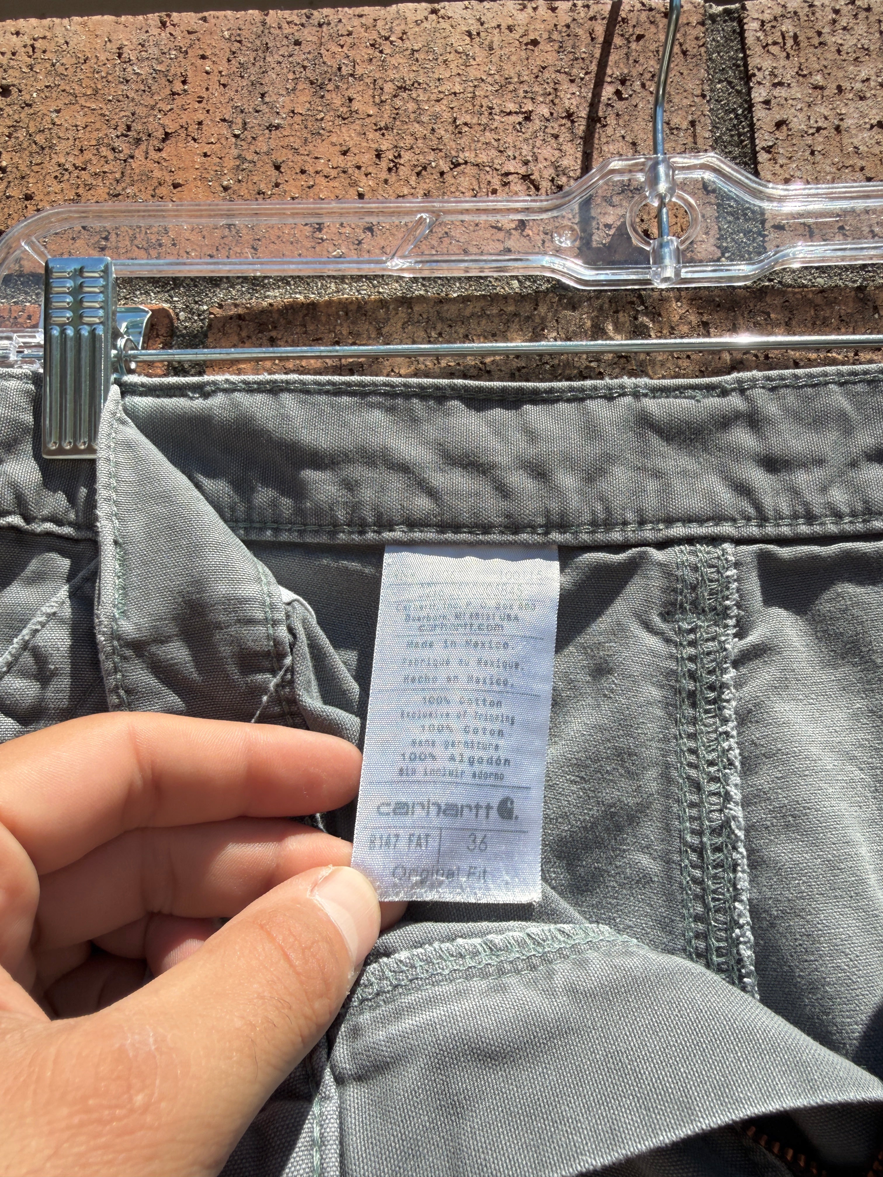 2016 Carhartt Grey Cargo Shorts Size 36