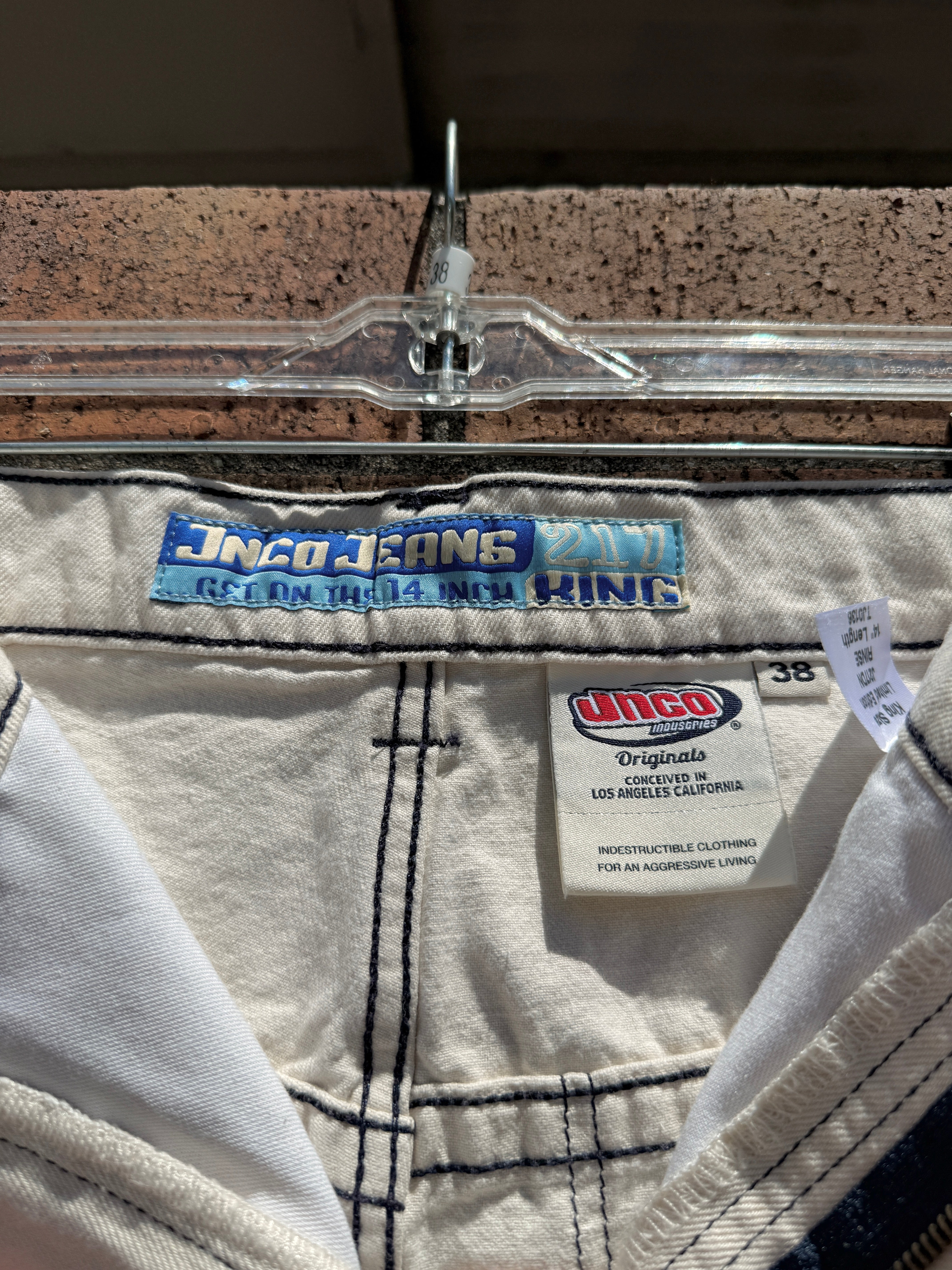 JNCO Jeans 217 King Cream Jorts Size 38