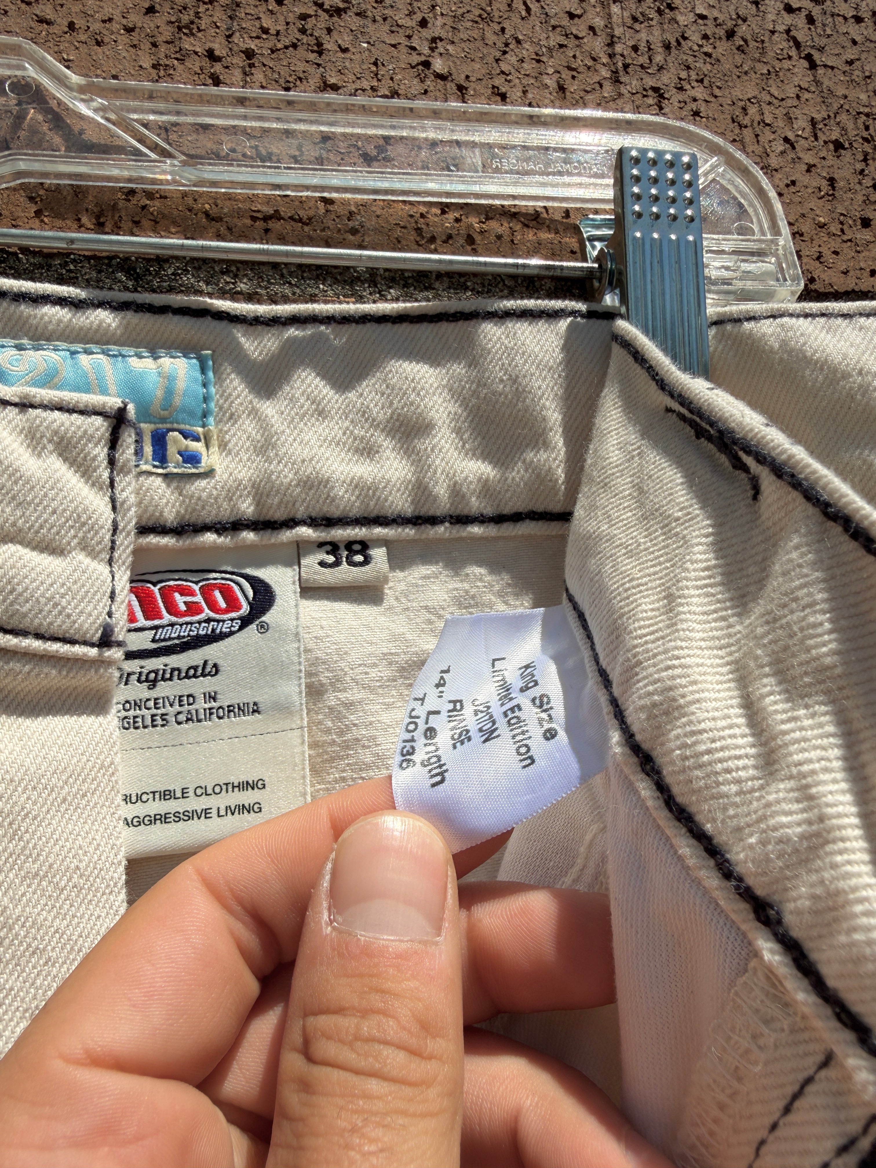 JNCO Jeans 217 King Cream Jorts Size 38