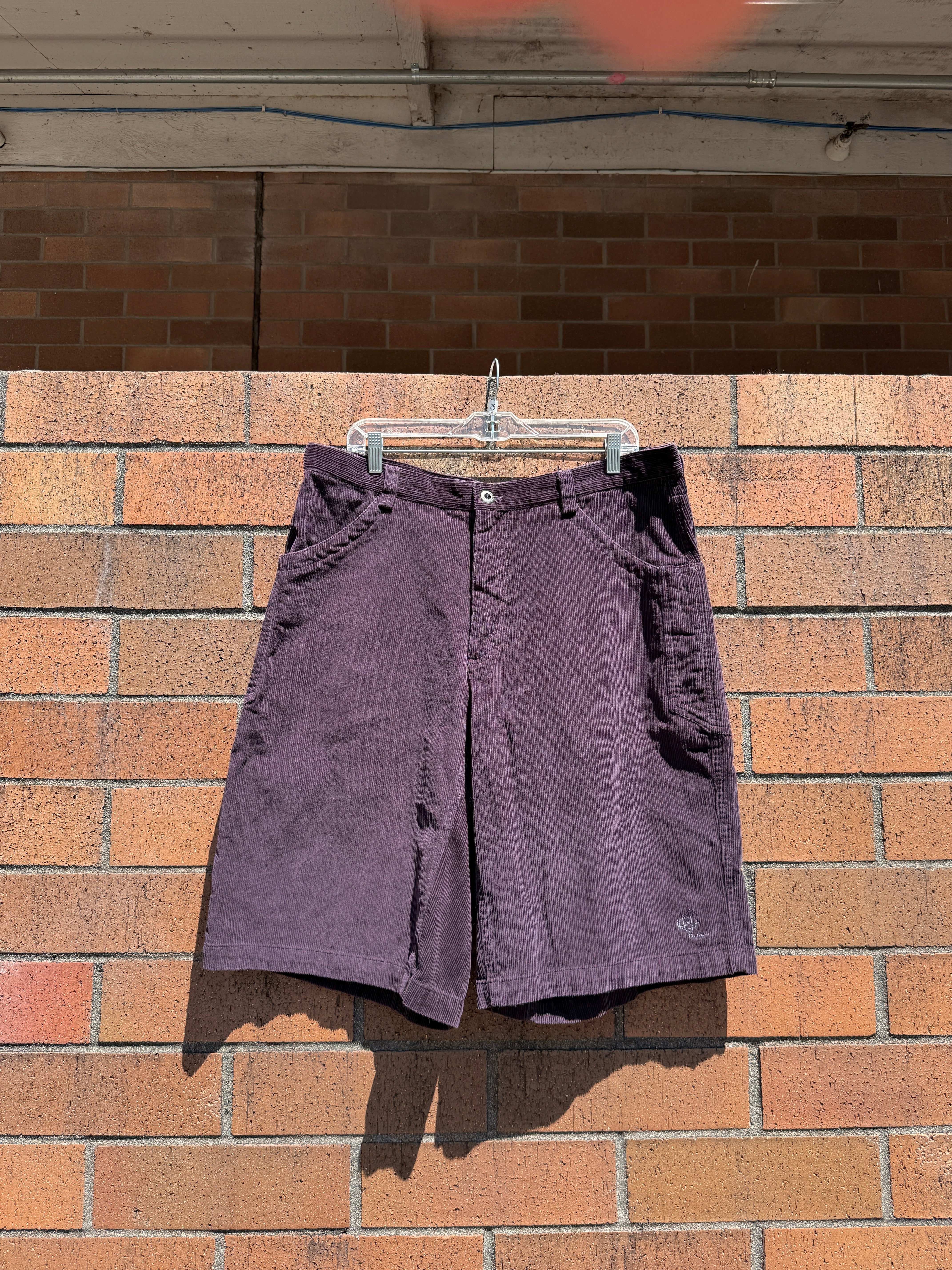 Y2K Patagonia Rhythm Purple Corduroy Baggy Shorts Size 36
