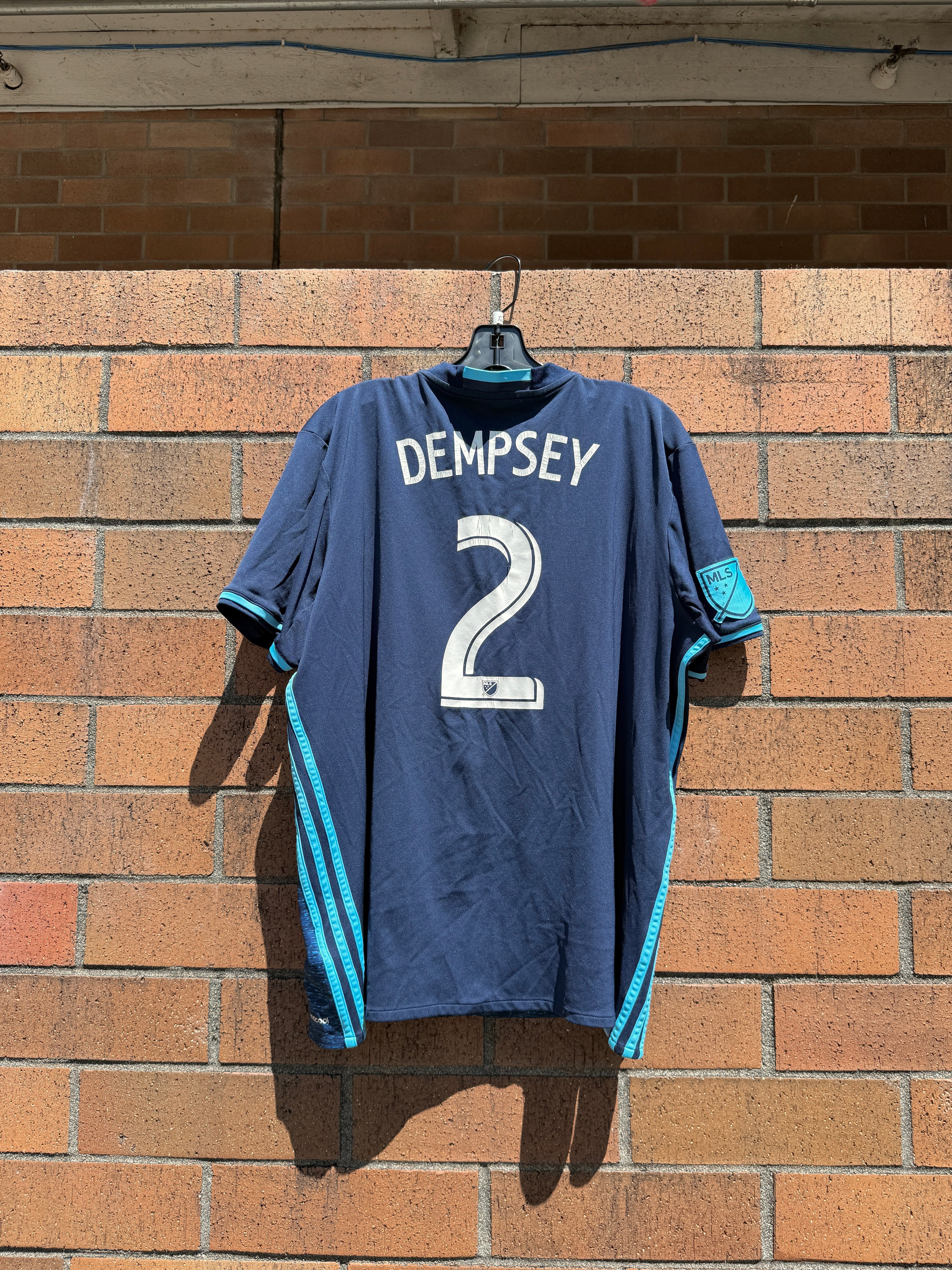2015 Seattle Sounders Clint Dempsey Pacific Blue Jersey Size XL