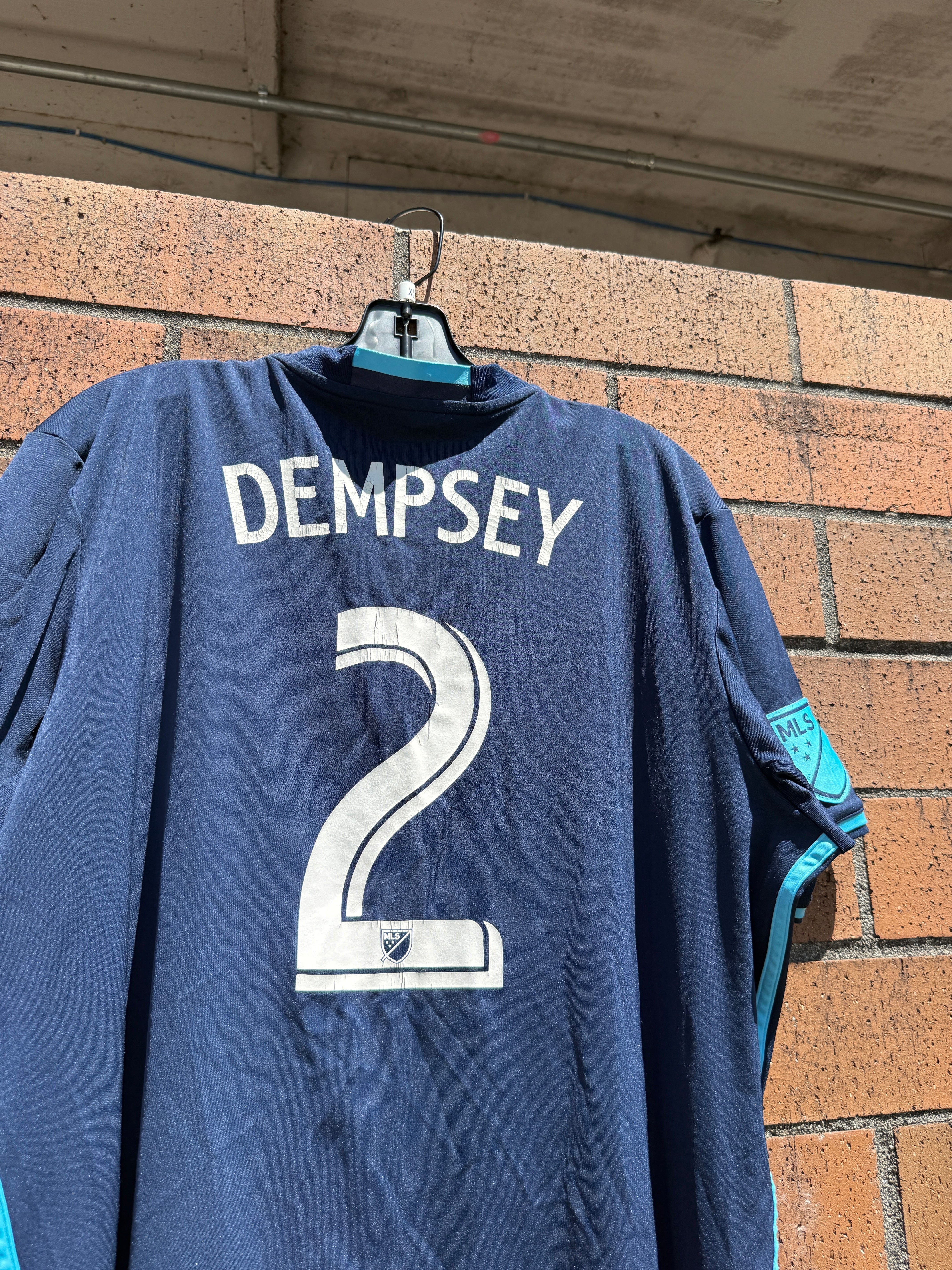 2015 Seattle Sounders Clint Dempsey Pacific Blue Jersey Size XL