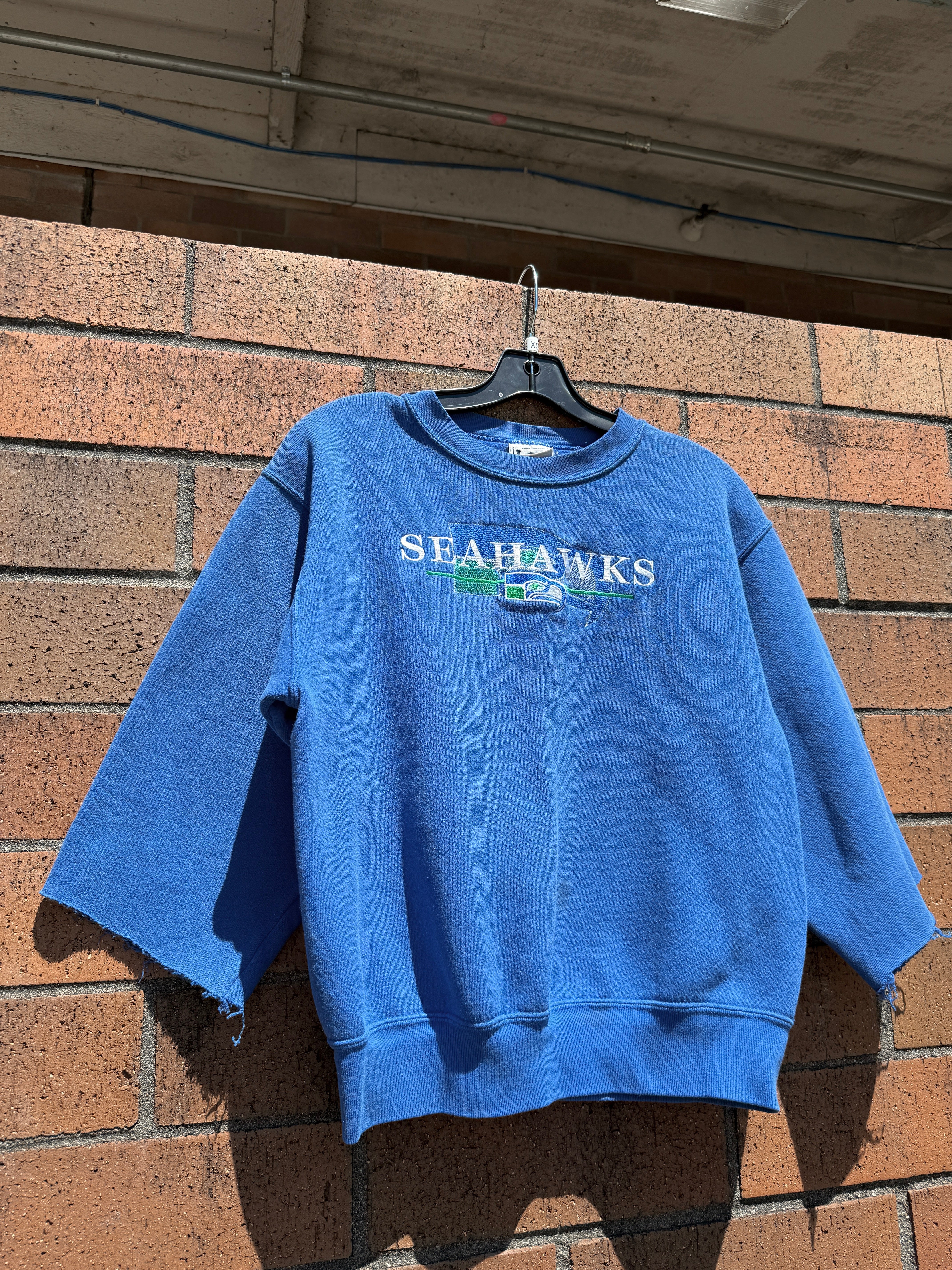 90s Lee Sport Seattle Seahawks Crewneck (Chopped Sleeves) Size Youth L