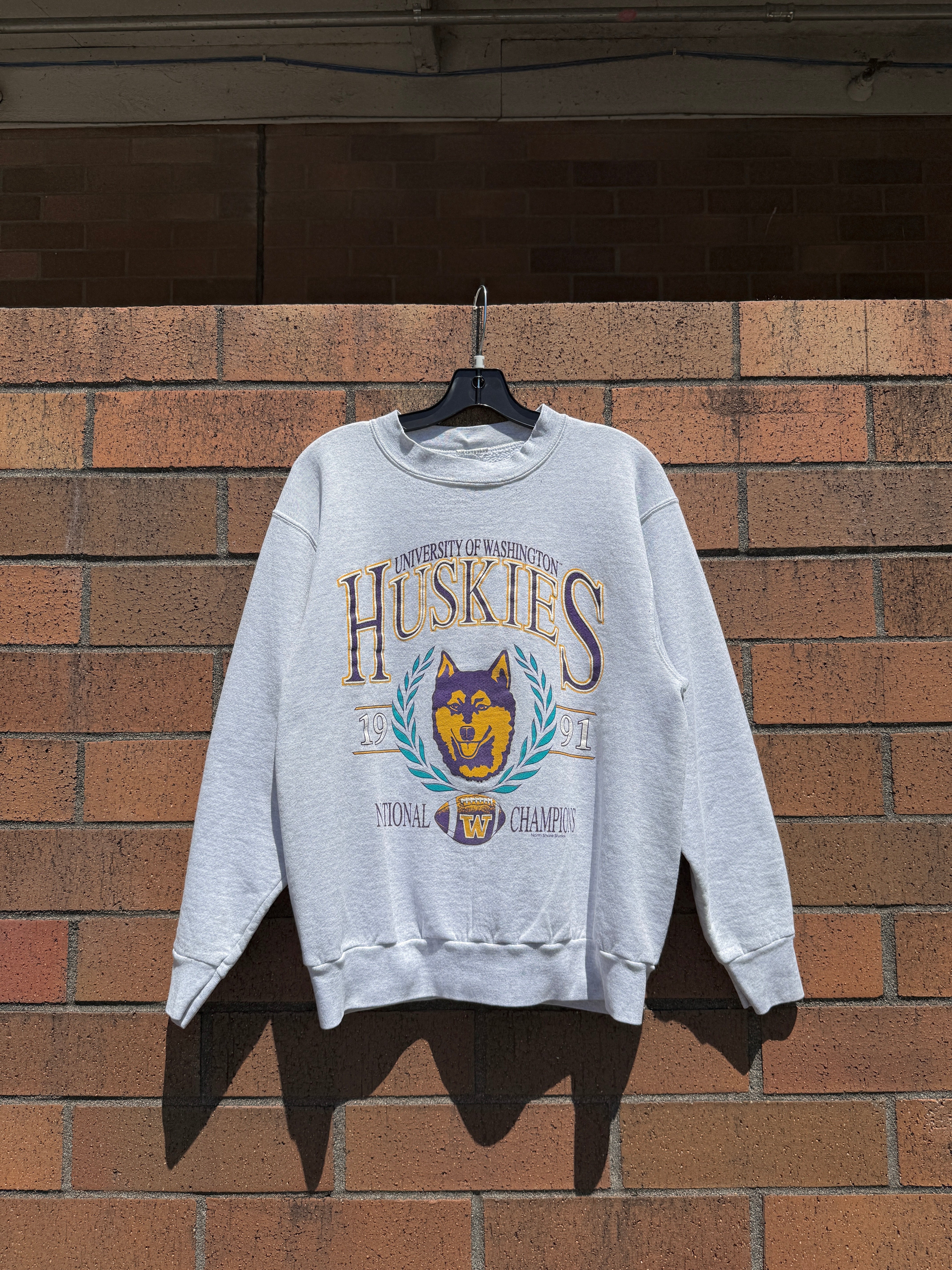 1991 Washington Huskies National Champions Crewneck Size M