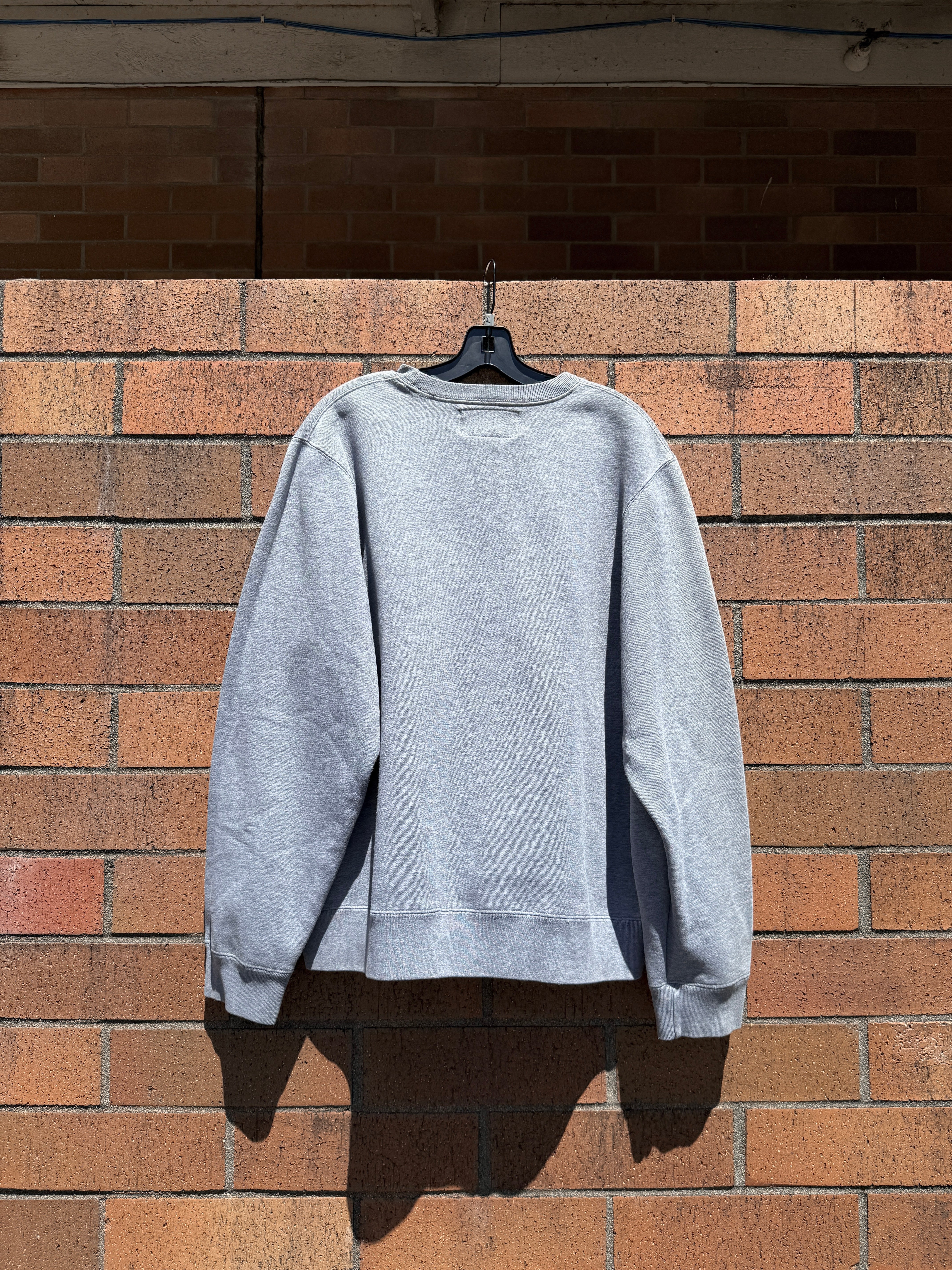 Y2K Abercrombie & Fitch Spell Out Crewneck Grey / Blue Size XL