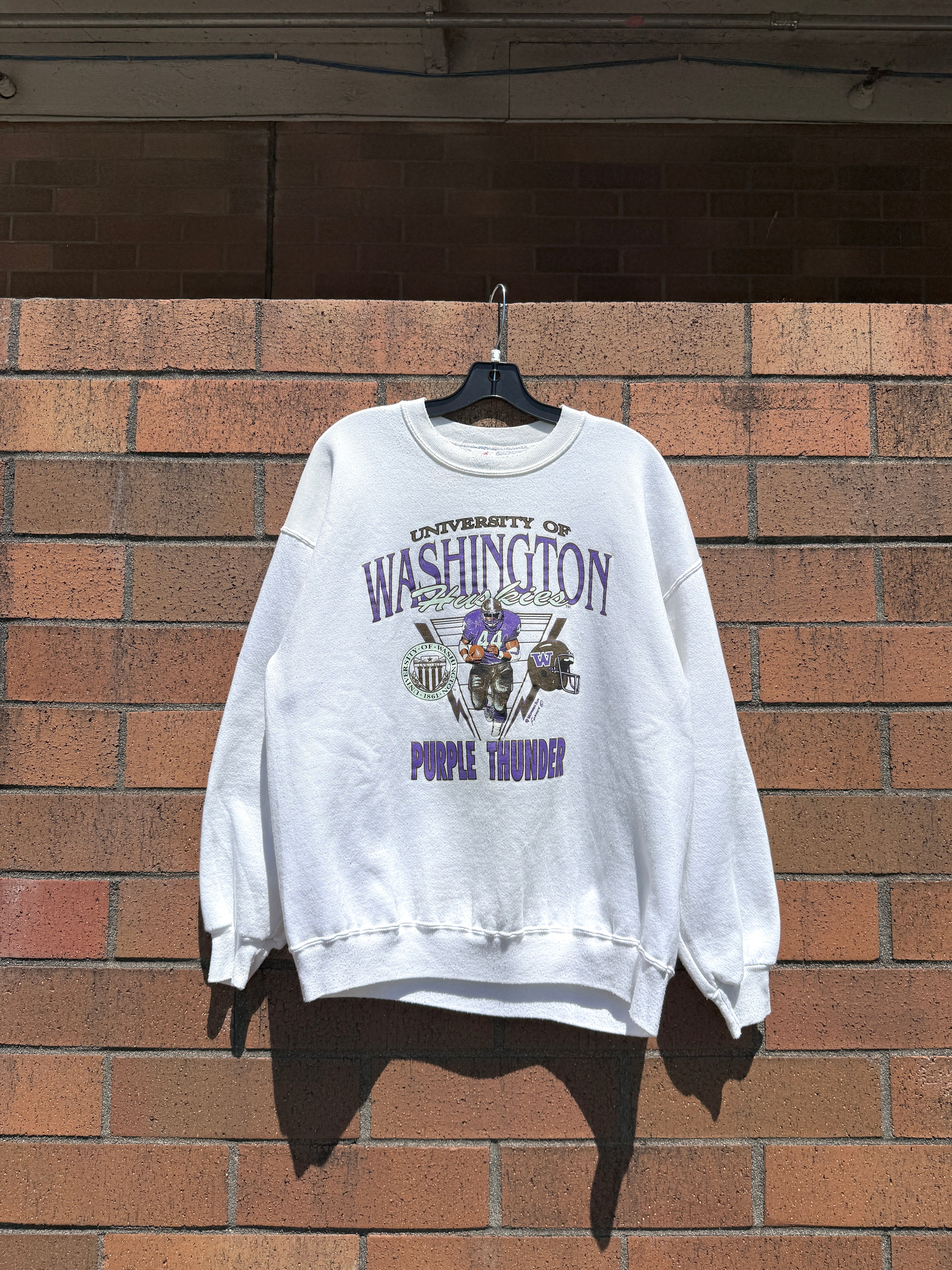 90s Washington Huskies Purple Thunder Crewneck Size XL