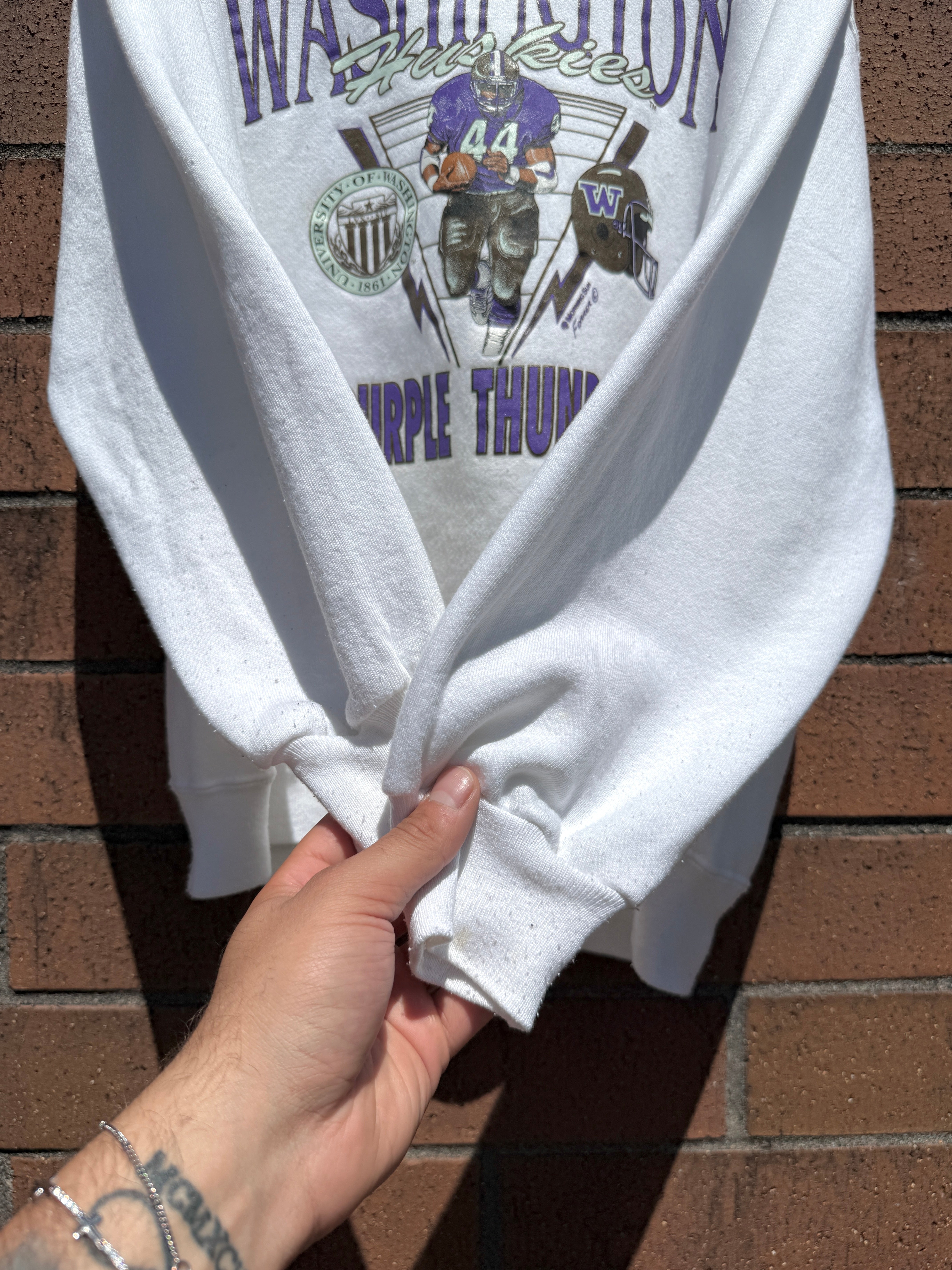 90s Washington Huskies Purple Thunder Crewneck Size XL