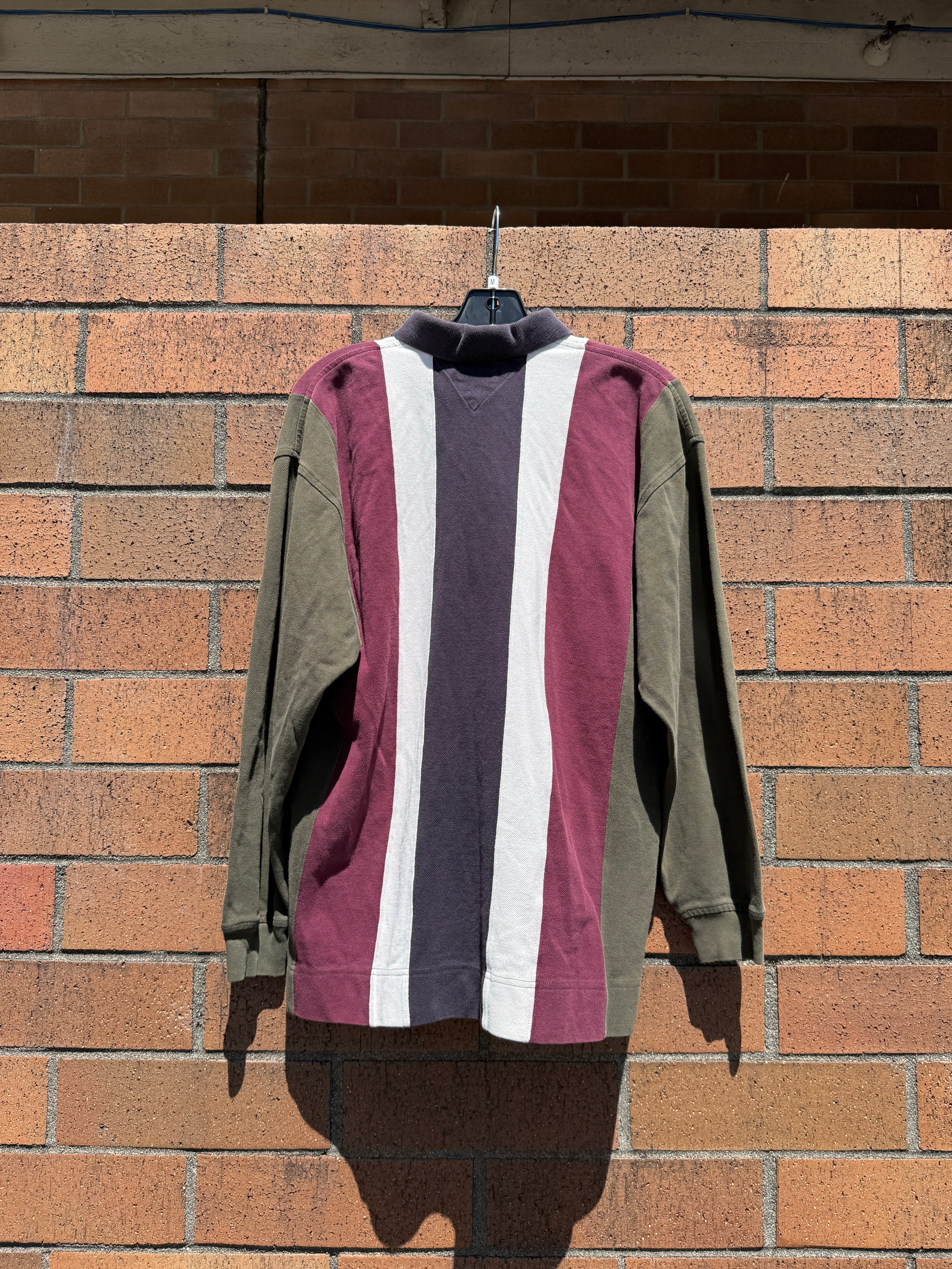 Y2K Tommy Hilfiger Vertical Stripe Rugby Size M