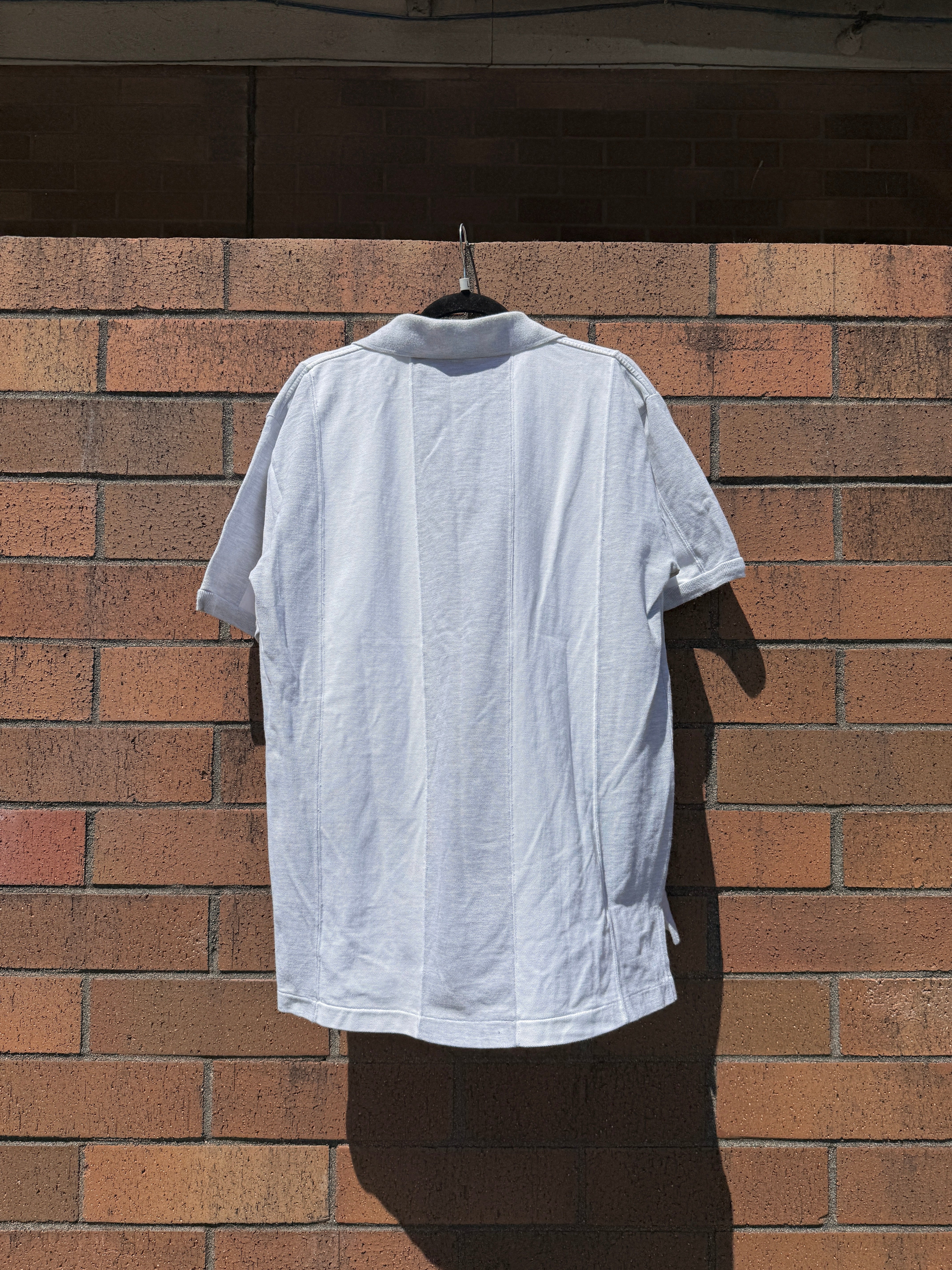 90s Apple Macintosh Grey Striped Employee Polo Size L