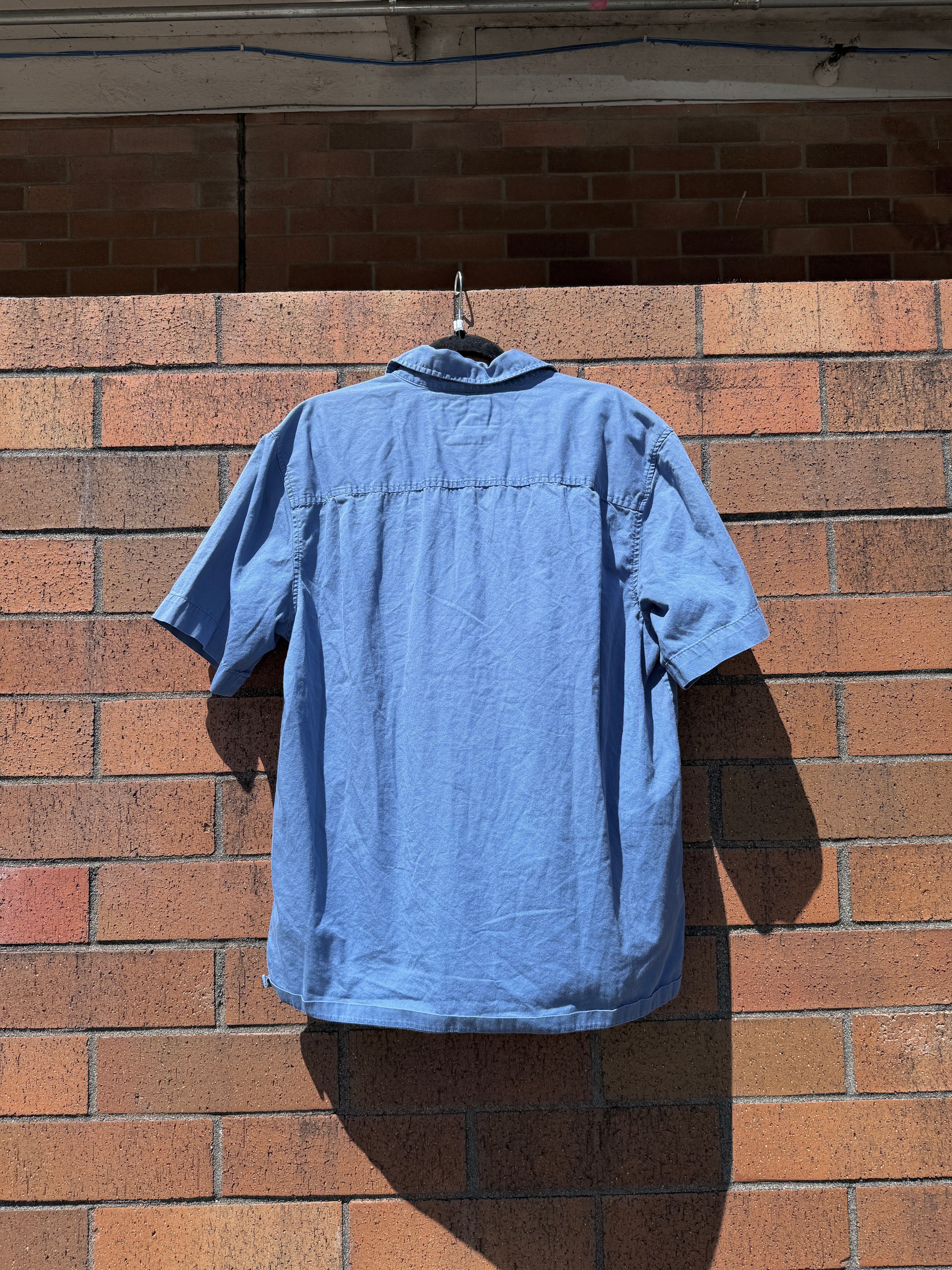 Y2K Harley Davidson Motorcycles Slate Paneled Mechanic Shirt Size L