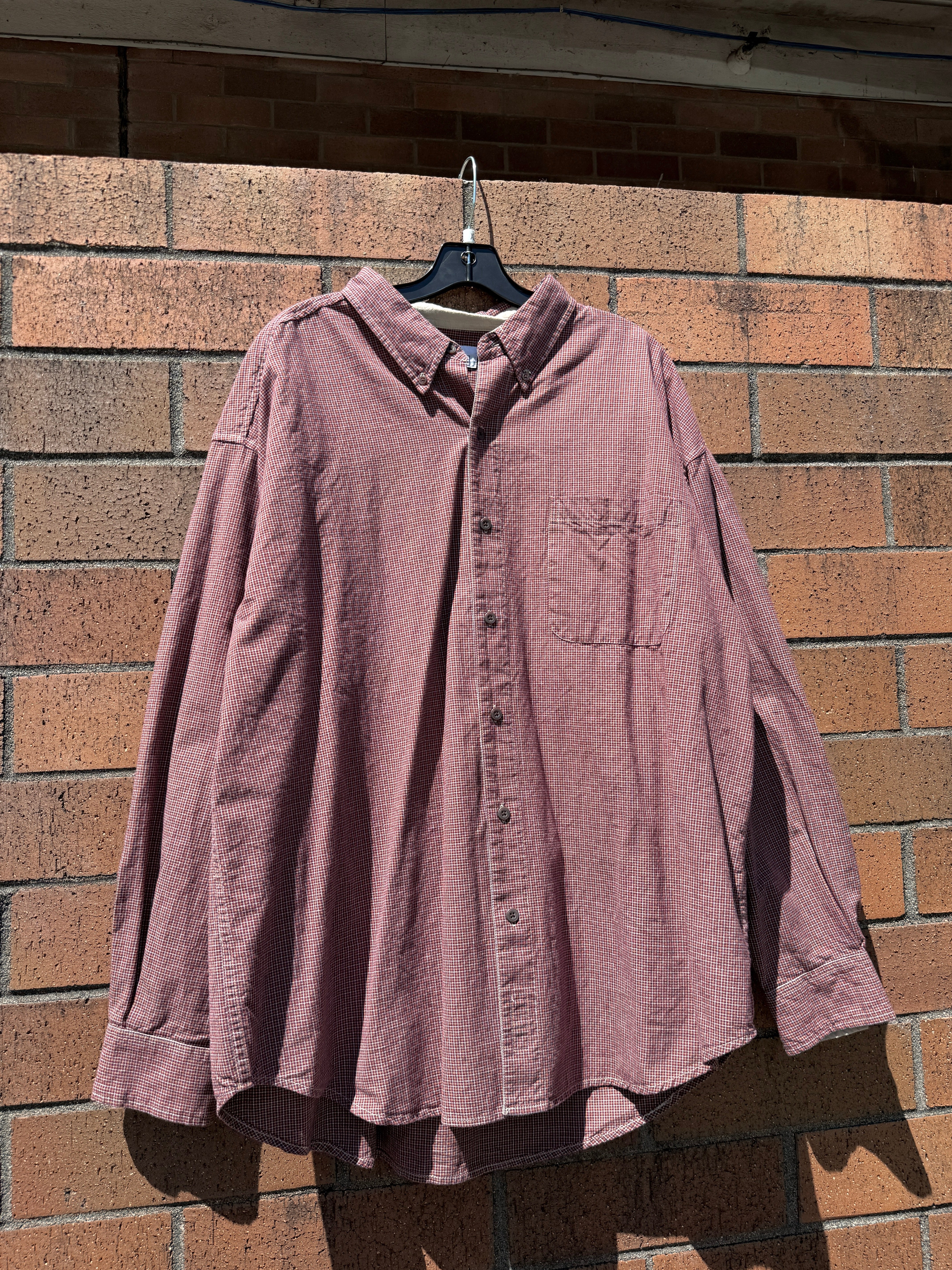 90s Arizona Jeans Co Red Micro Plaid Flannel Size XL