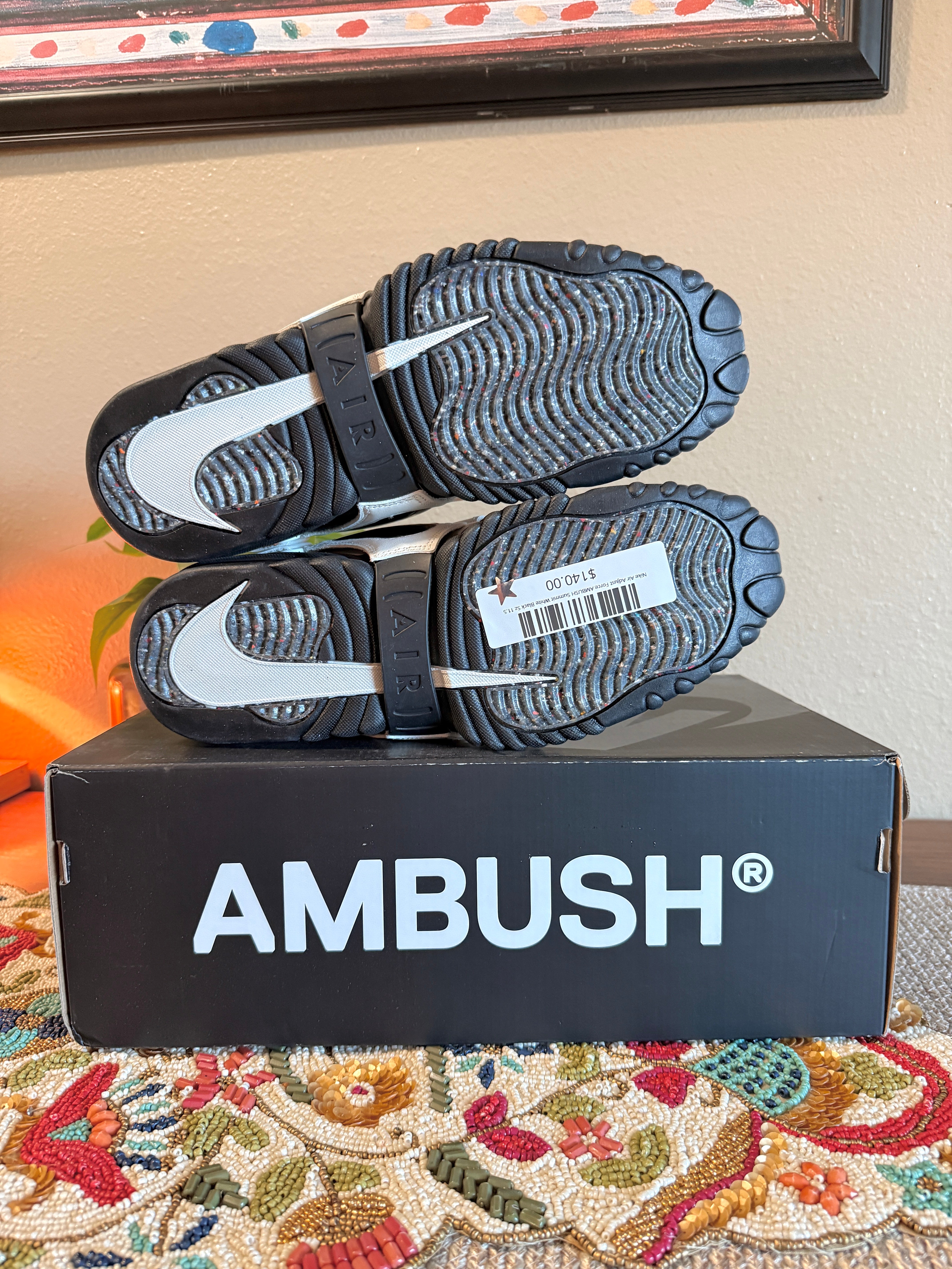Nike Air Adjust Force AMBUSH Summit White Black Size 11.5