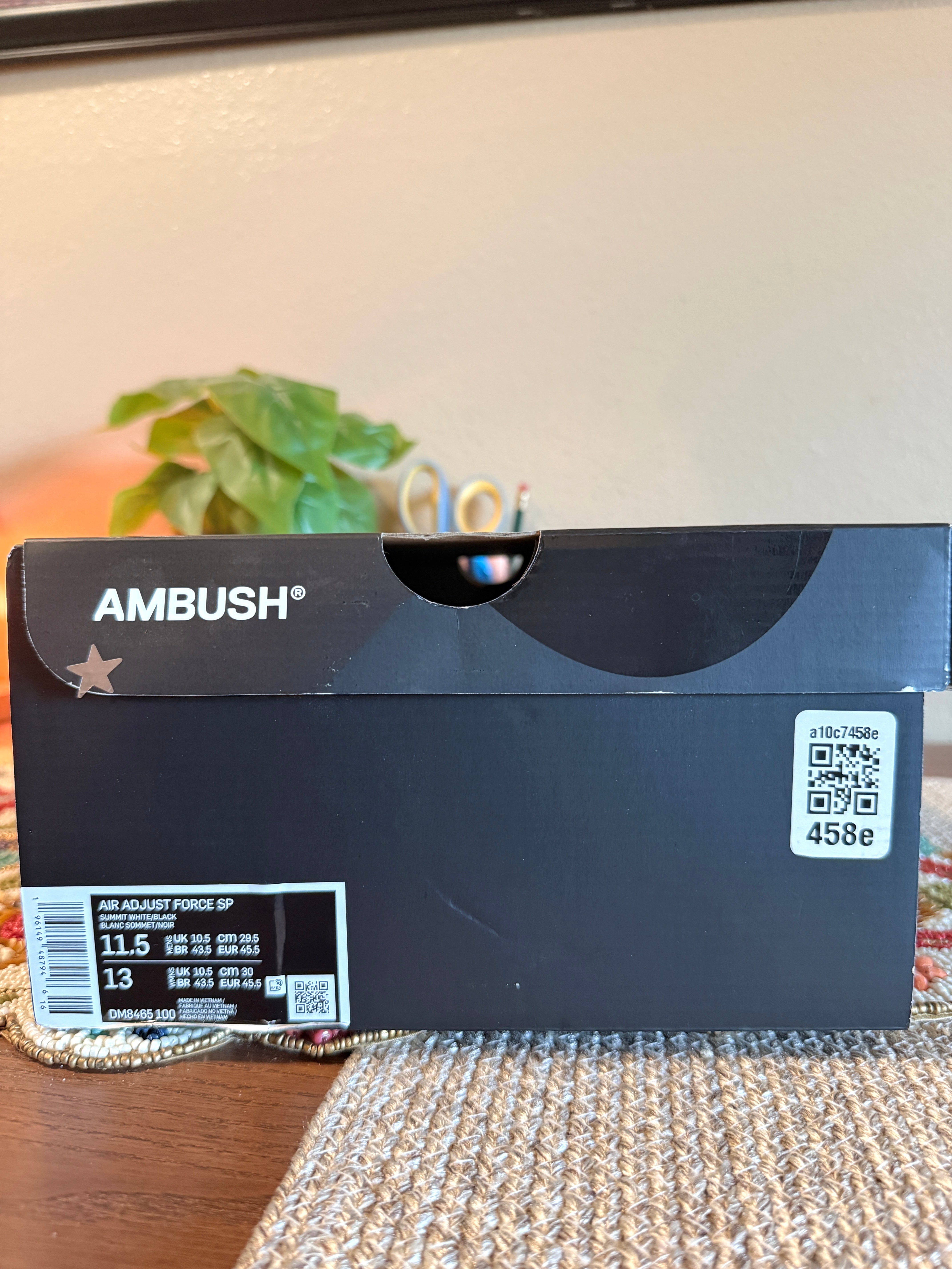 Nike Air Adjust Force AMBUSH Summit White Black Size 11.5