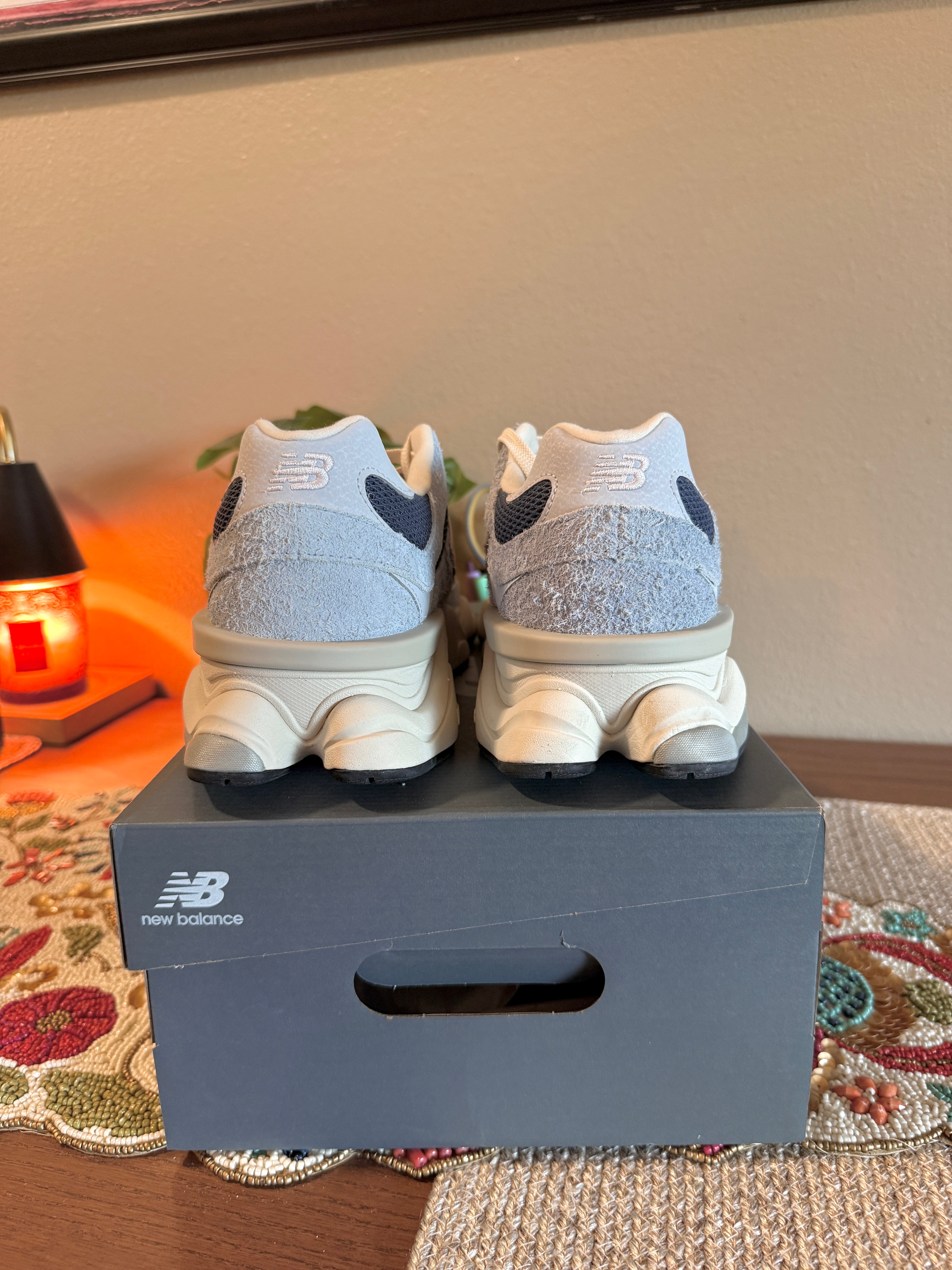 New Balance 9060 Light Arctic Grey Indigo Size 12