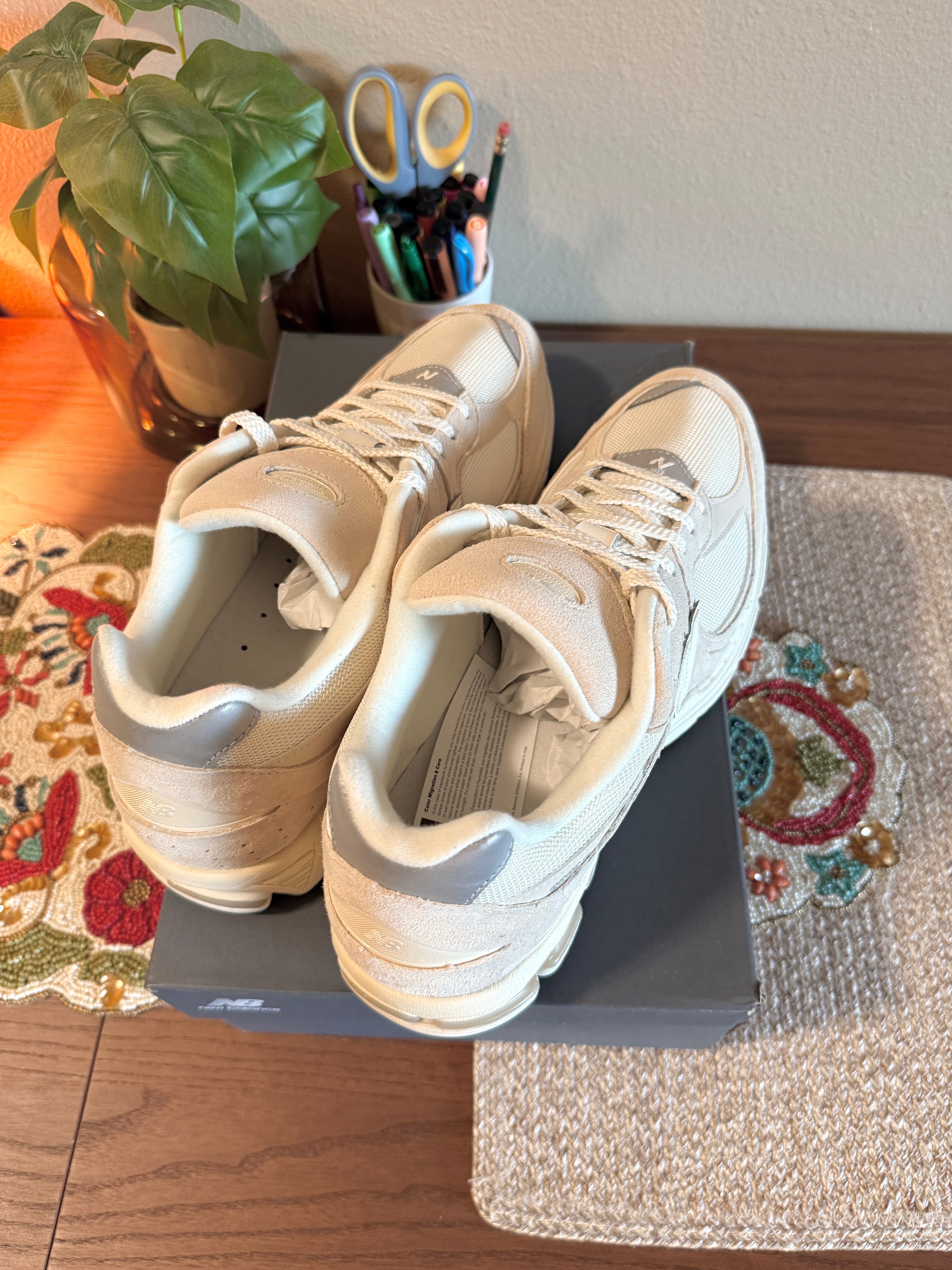 New Balance 2002R Off White Size 13