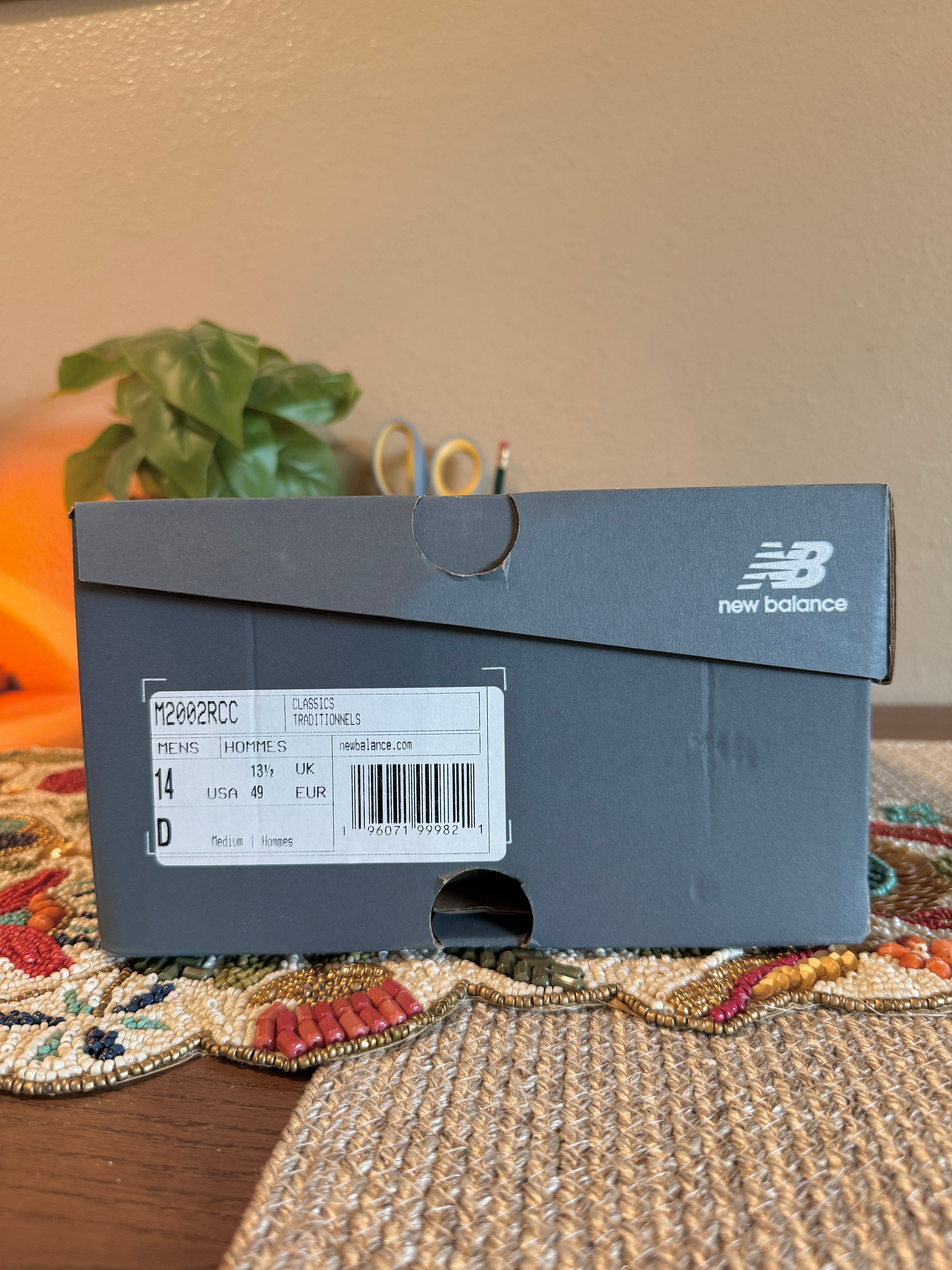 New Balance 2002R Off White Size 14